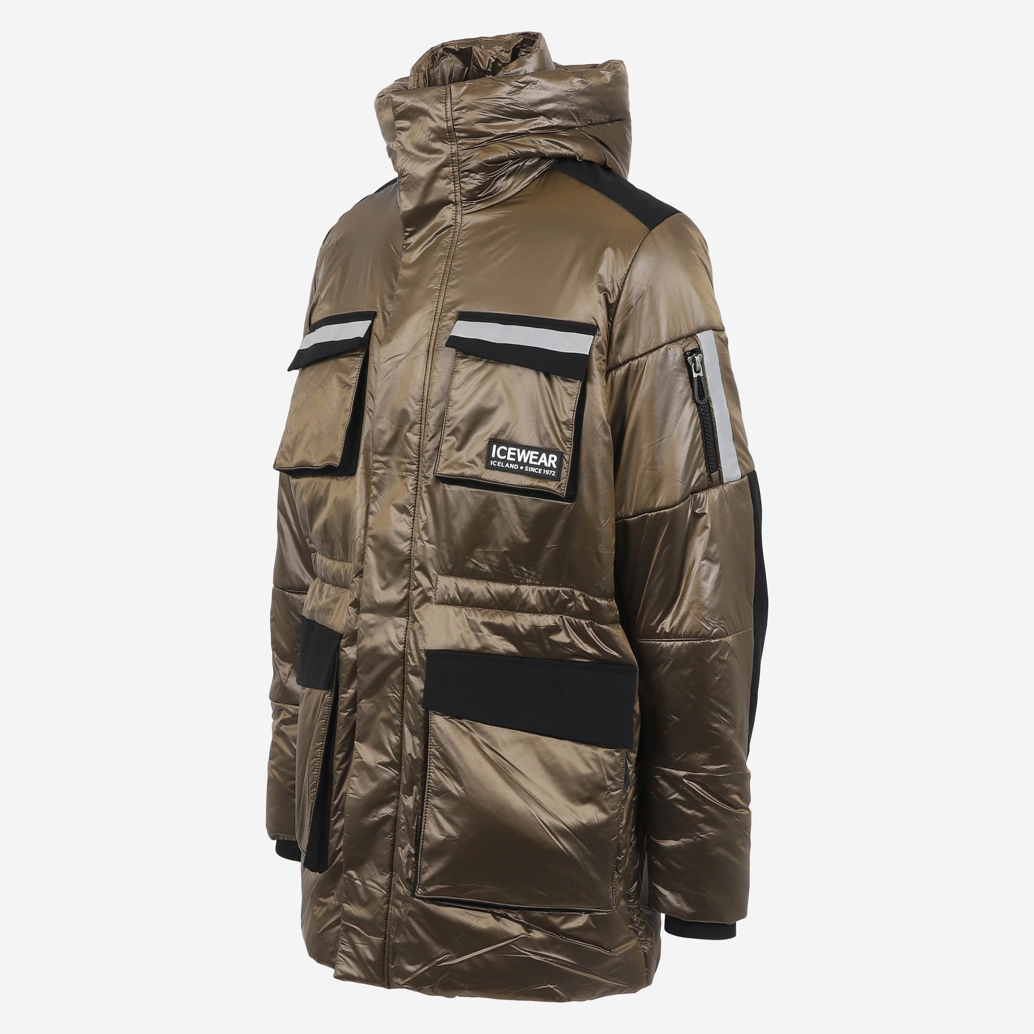 Hofsjökull Wattierter Winterparka aus isländischer Wolle 