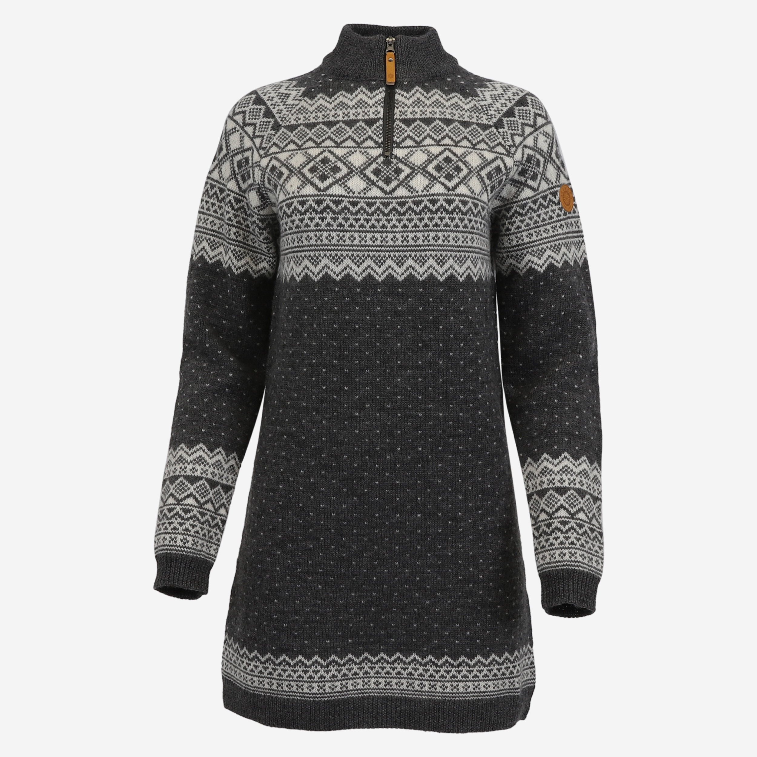 Alexandra half-zipped merino long sweater