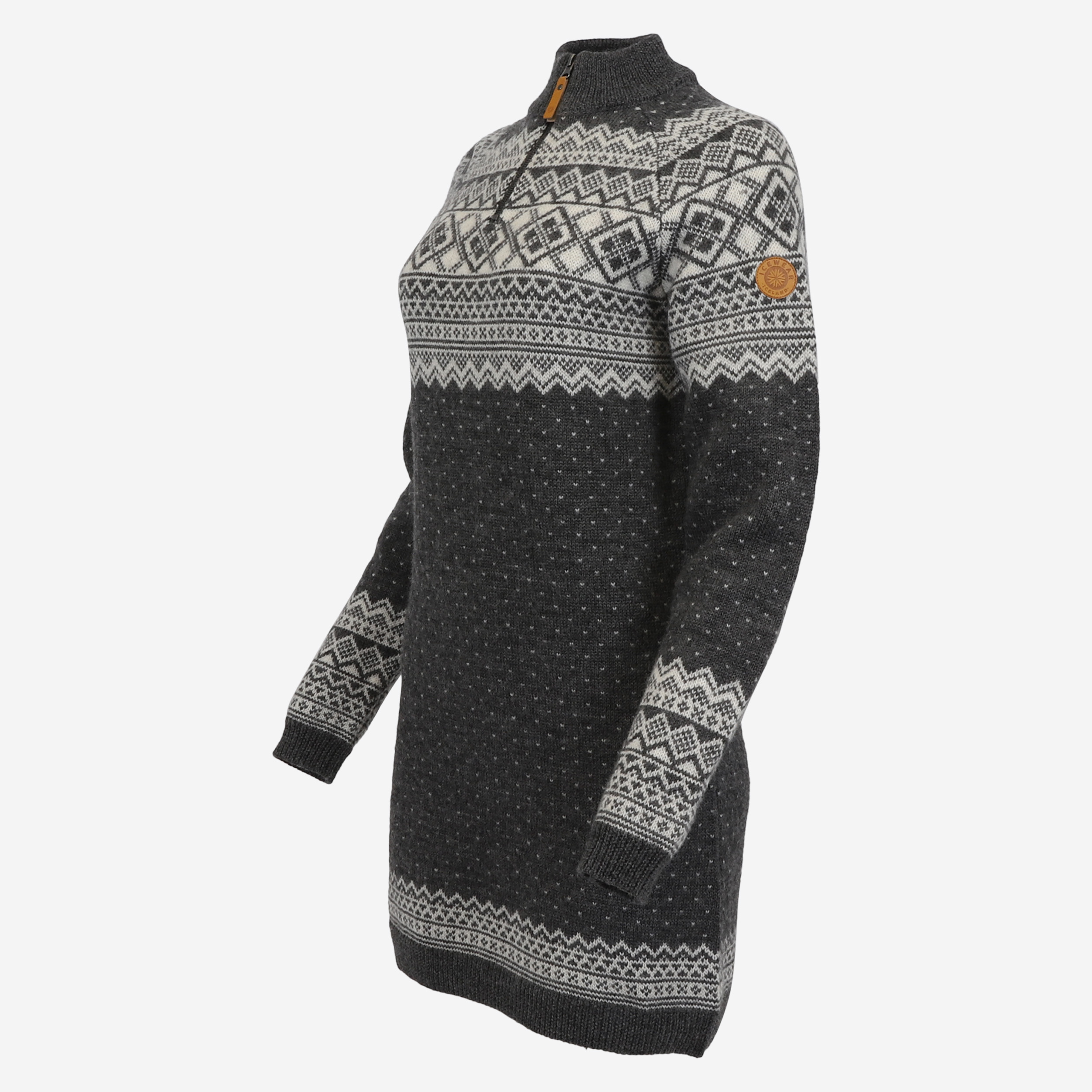 Alexandra half-zipped merino long sweater