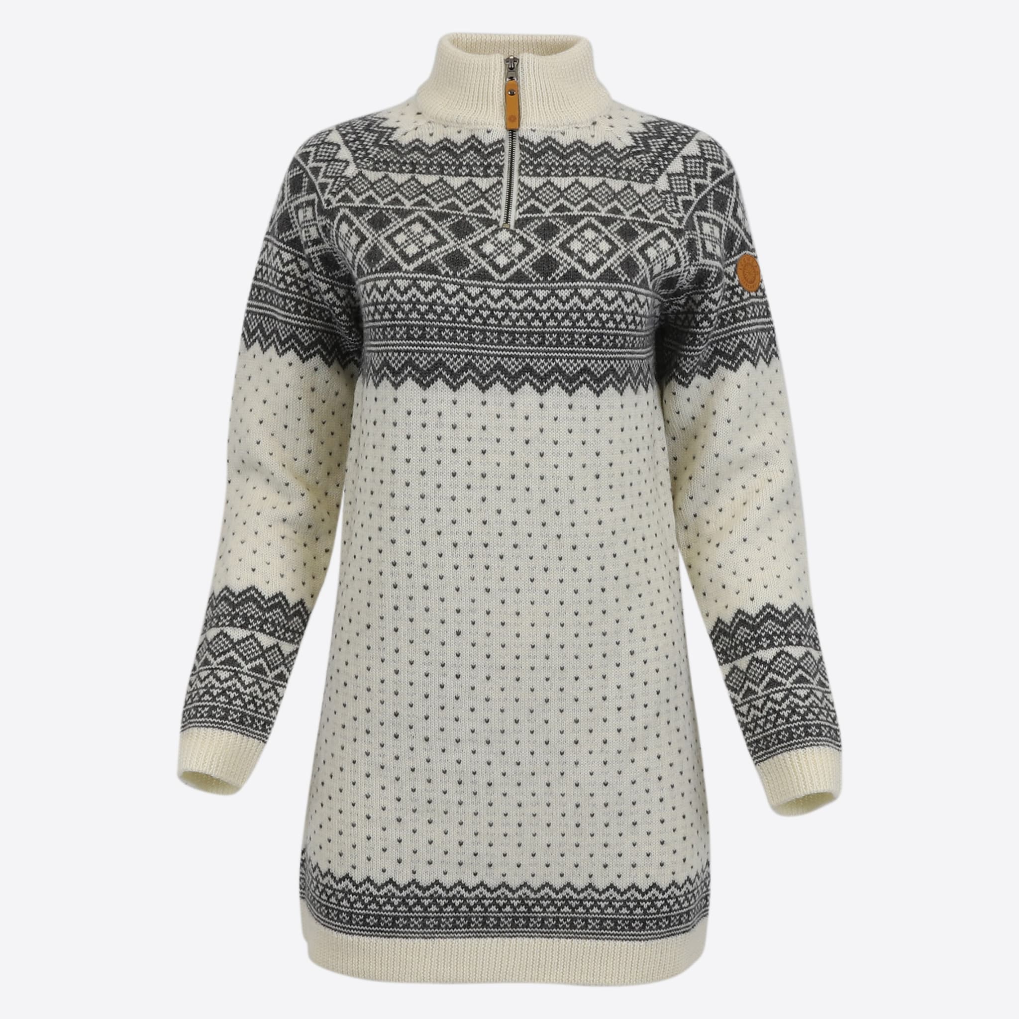 Alexandra half-zipped merino long sweater