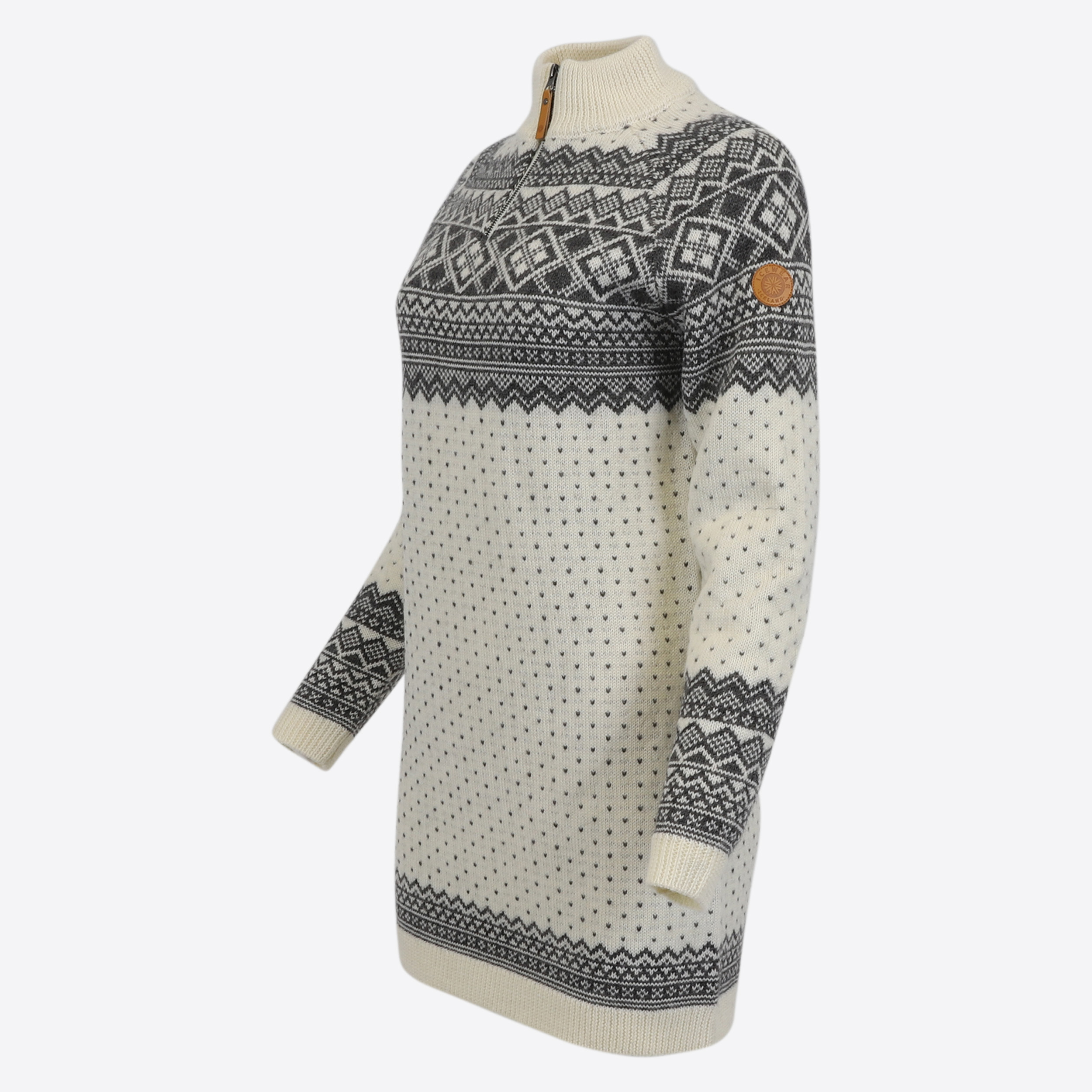 Alexandra half-zipped merino long sweater