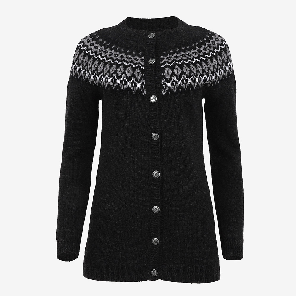 Ásthildur buttoned merino long sweater