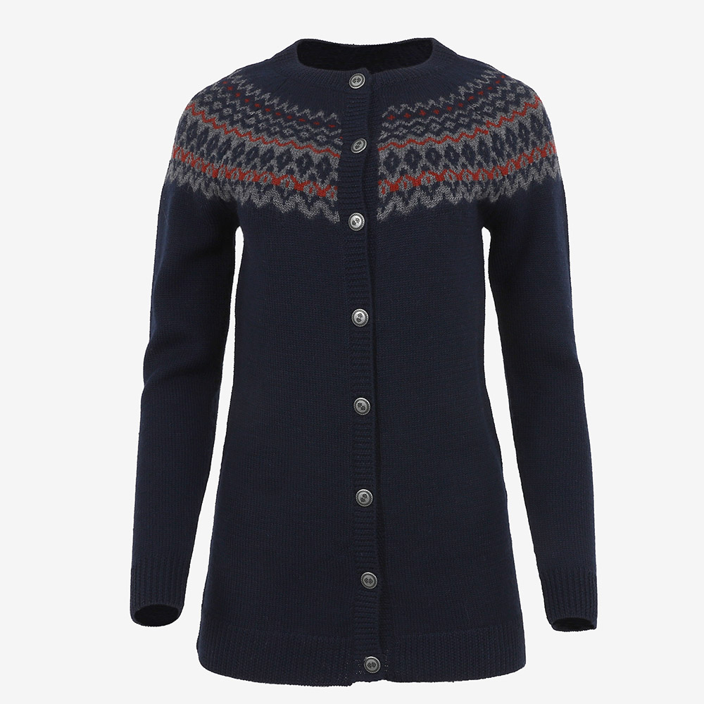Ásthildur buttoned merino long sweater