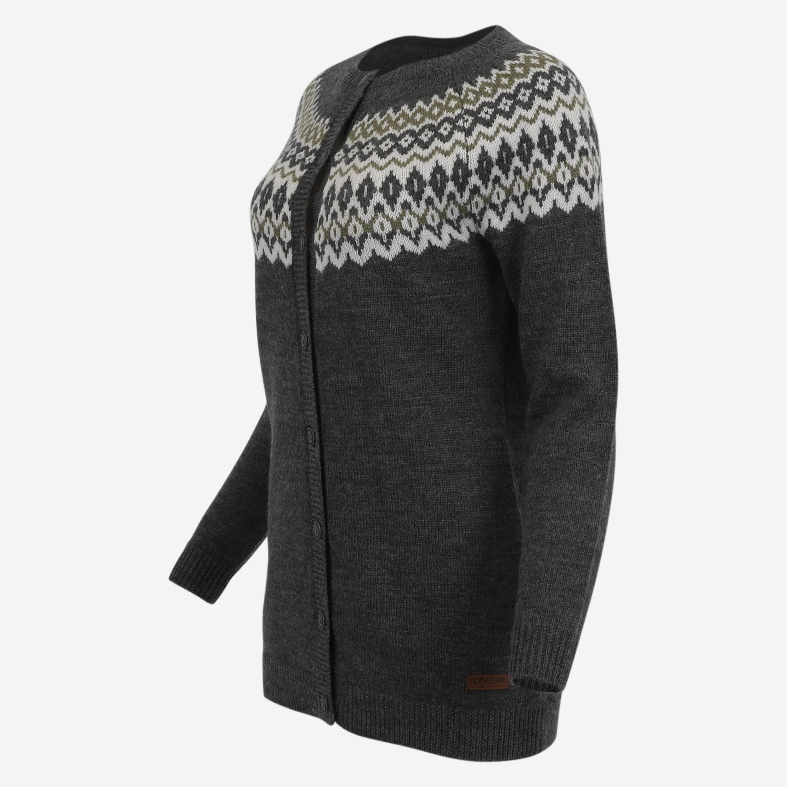 Ásthildur buttoned merino long sweater