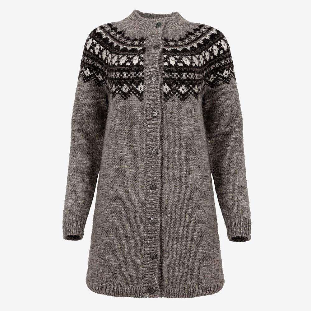 Fróðný long wool cardigan 