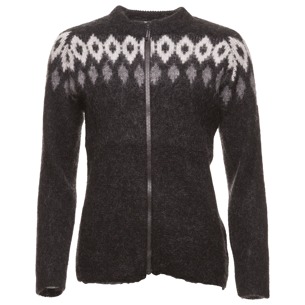 Hildur knitted Icelandic lopi wool sweater with zip