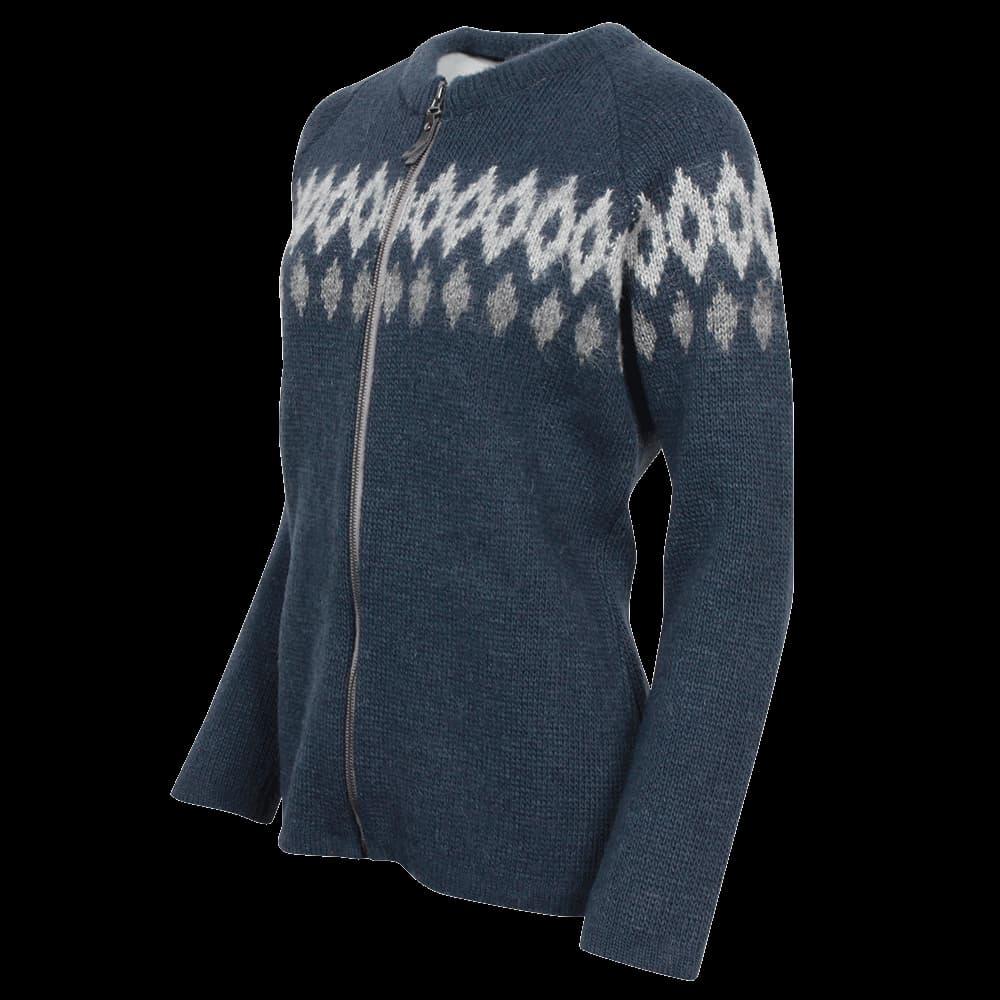 Hildur knitted Icelandic lopi wool sweater with zip