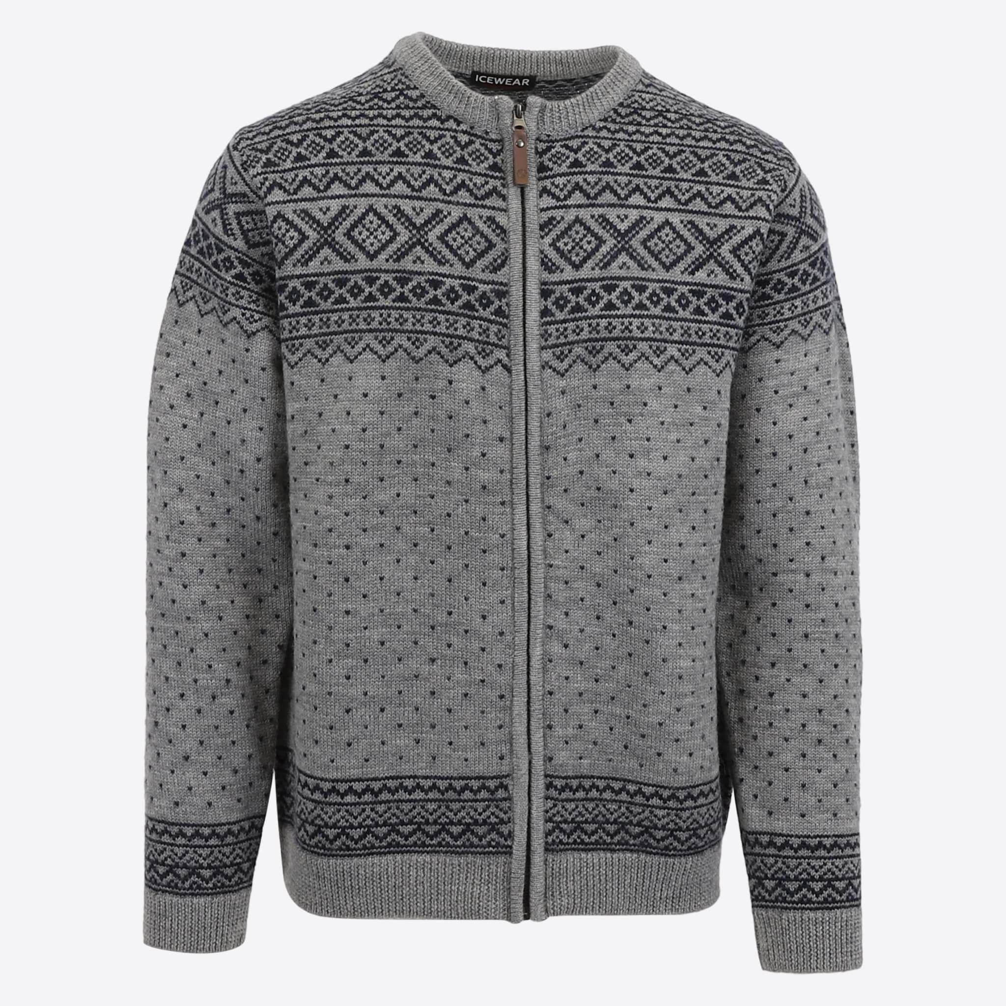 Hákon Cardigan aus Merinowolle mit Reißverschluss