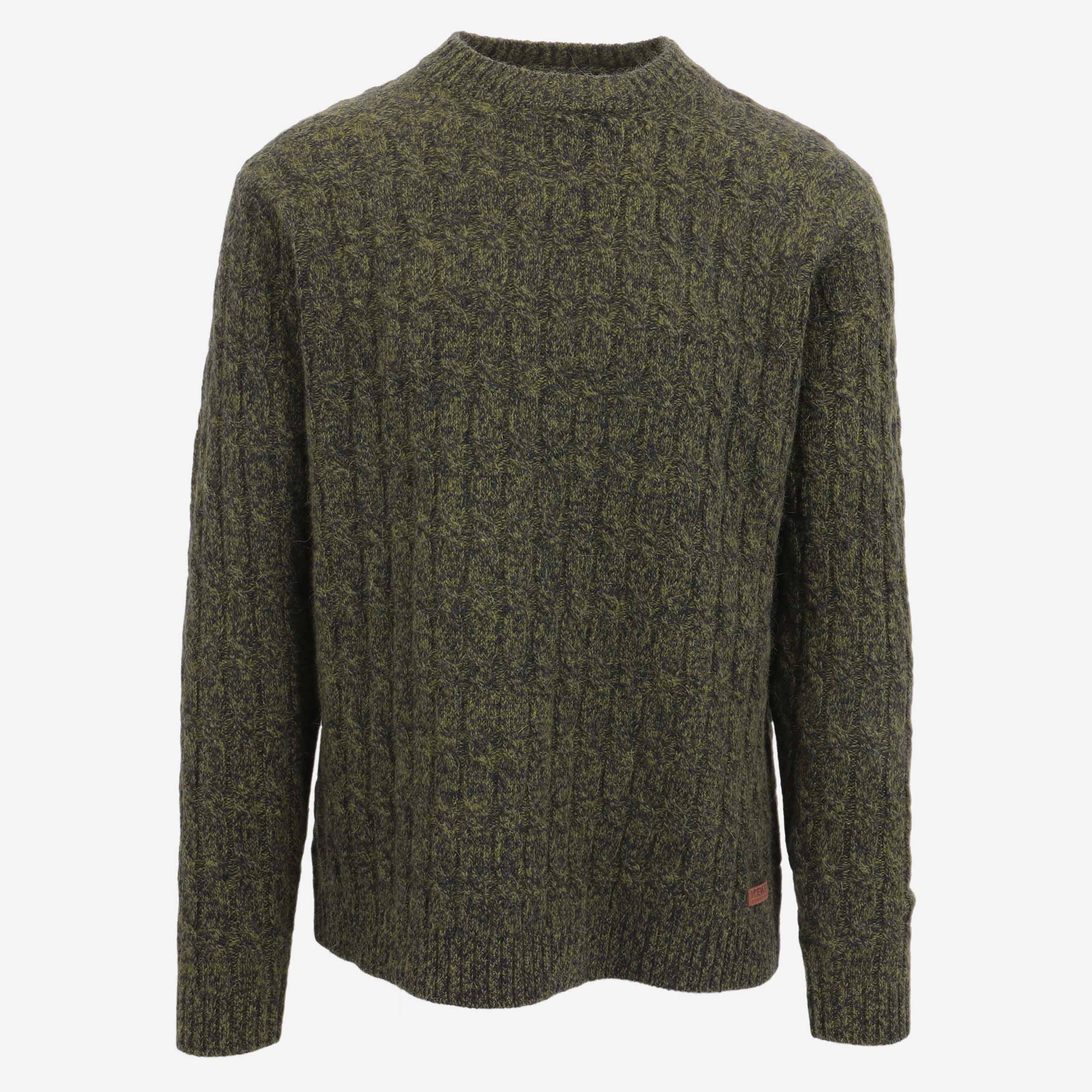 Hraunfjall cable knit wool sweater