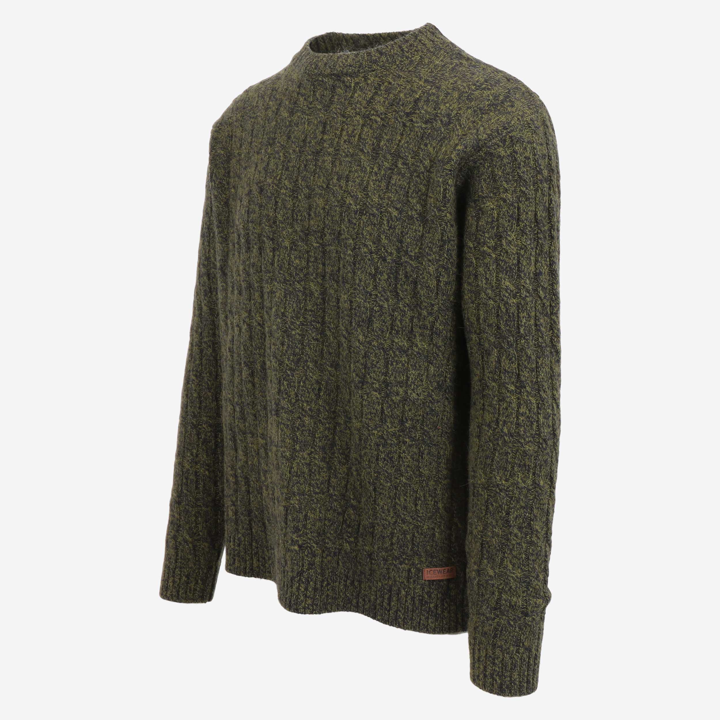 Hraunfjall cable knit wool sweater