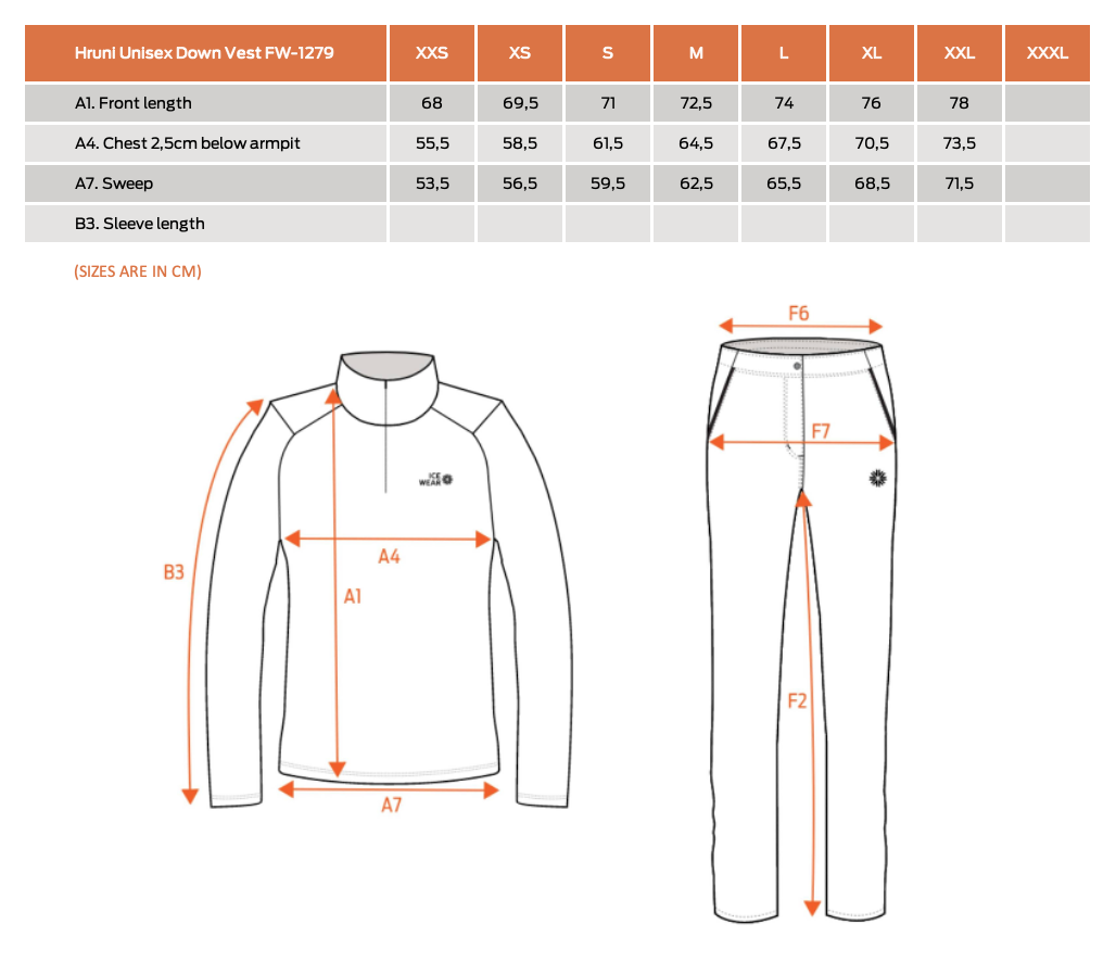 Hruni unisex down vest