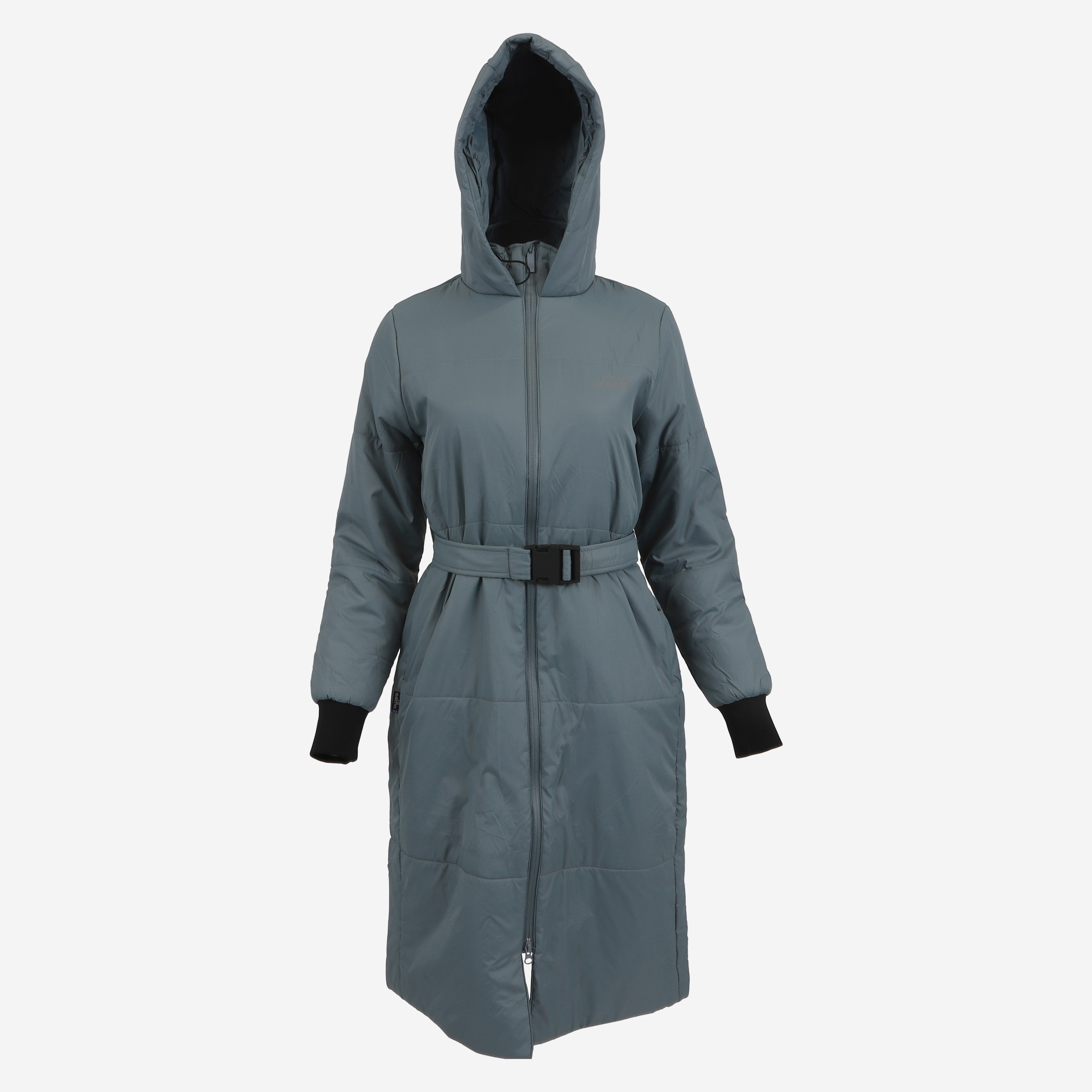 HVALEYRARHRAUN hooded wool insulated coat