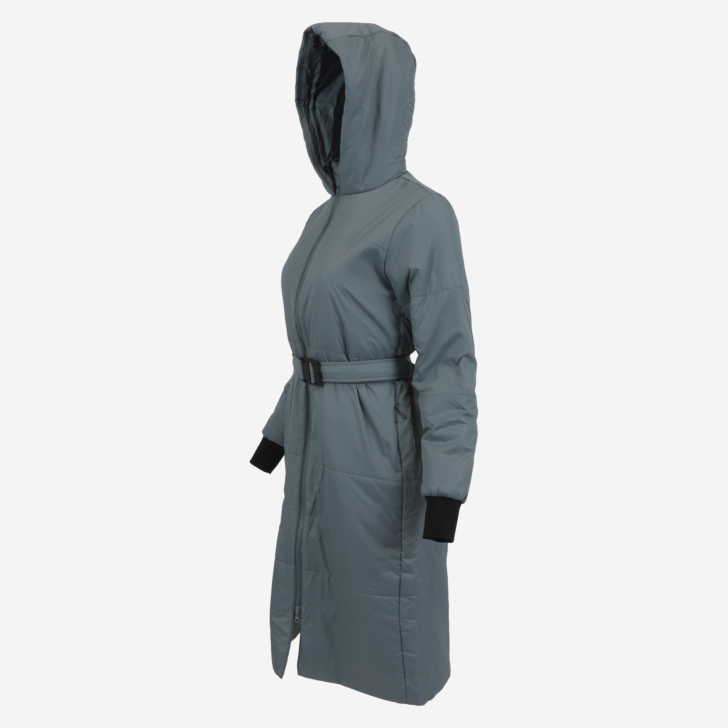 HVALEYRARHRAUN hooded wool insulated coat