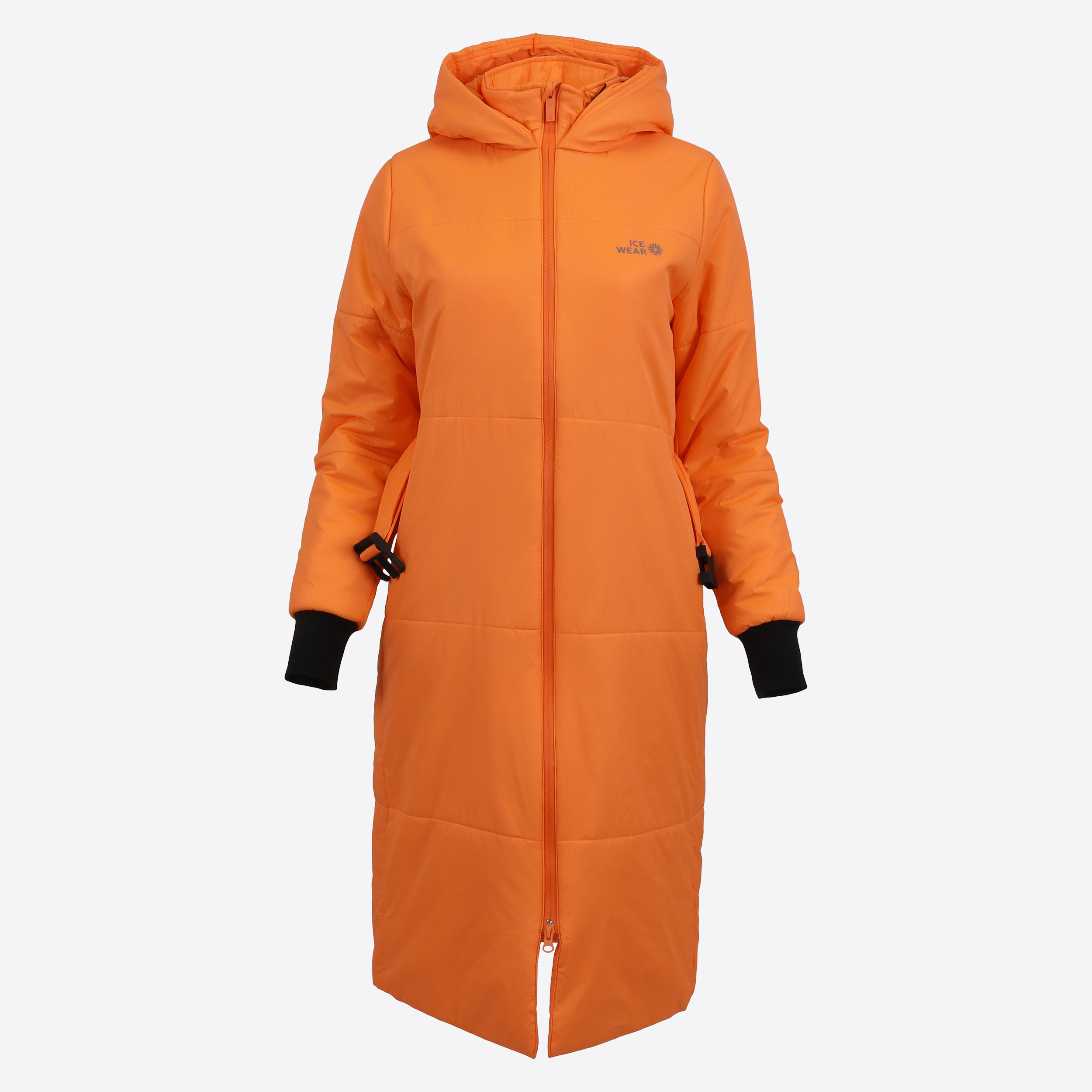 HVALEYRARHRAUN hooded wool insulated coat