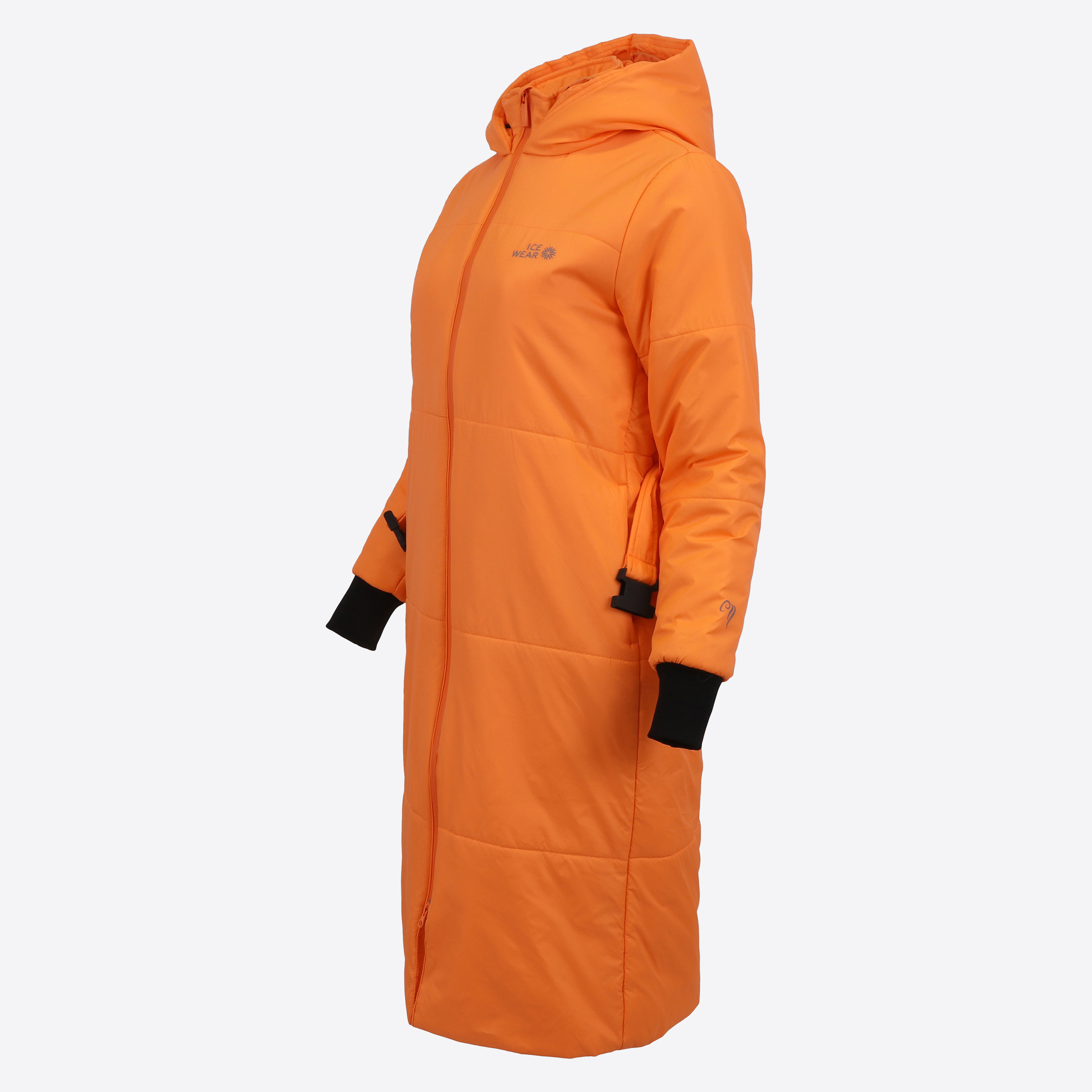 HVALEYRARHRAUN hooded wool insulated coat