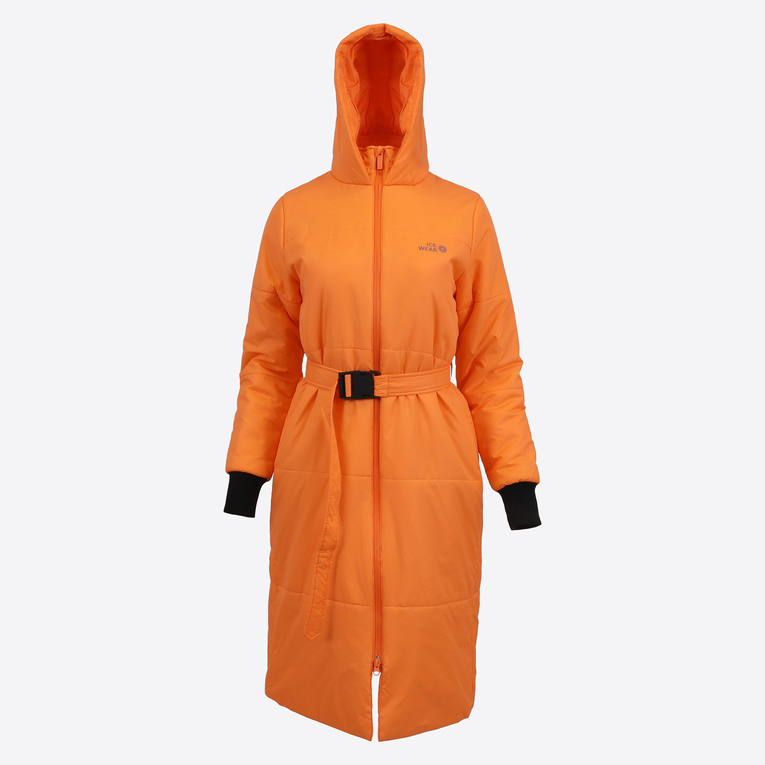 HVALEYRARHRAUN hooded wool insulated coat