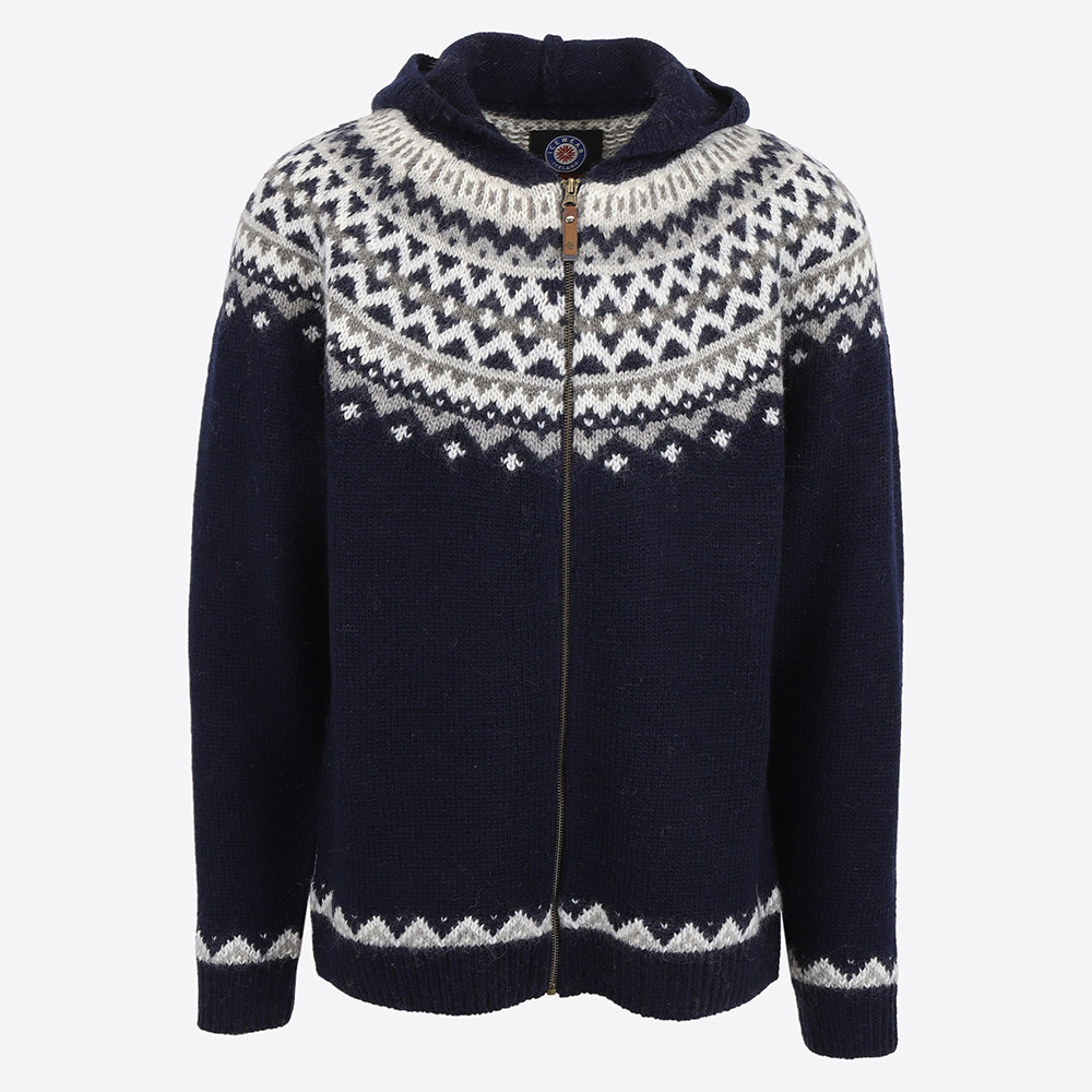 Skjaldbreiður hooded wool sweater