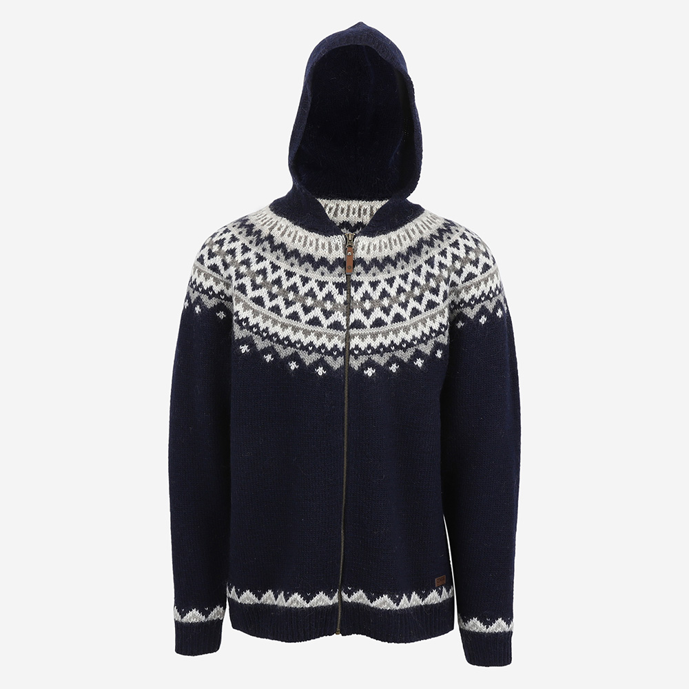 Skjaldbreiður hooded wool sweater