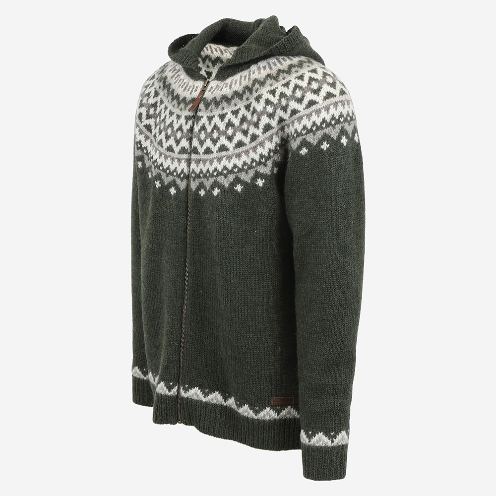 Skjaldbreiður hooded wool sweater