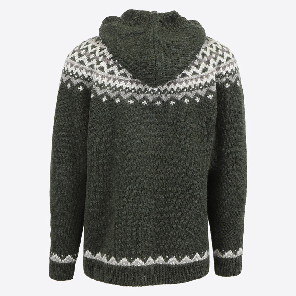 Skjaldbreiður hooded wool sweater