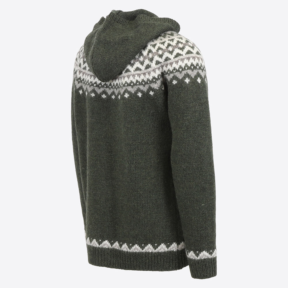 Skjaldbreiður hooded wool sweater