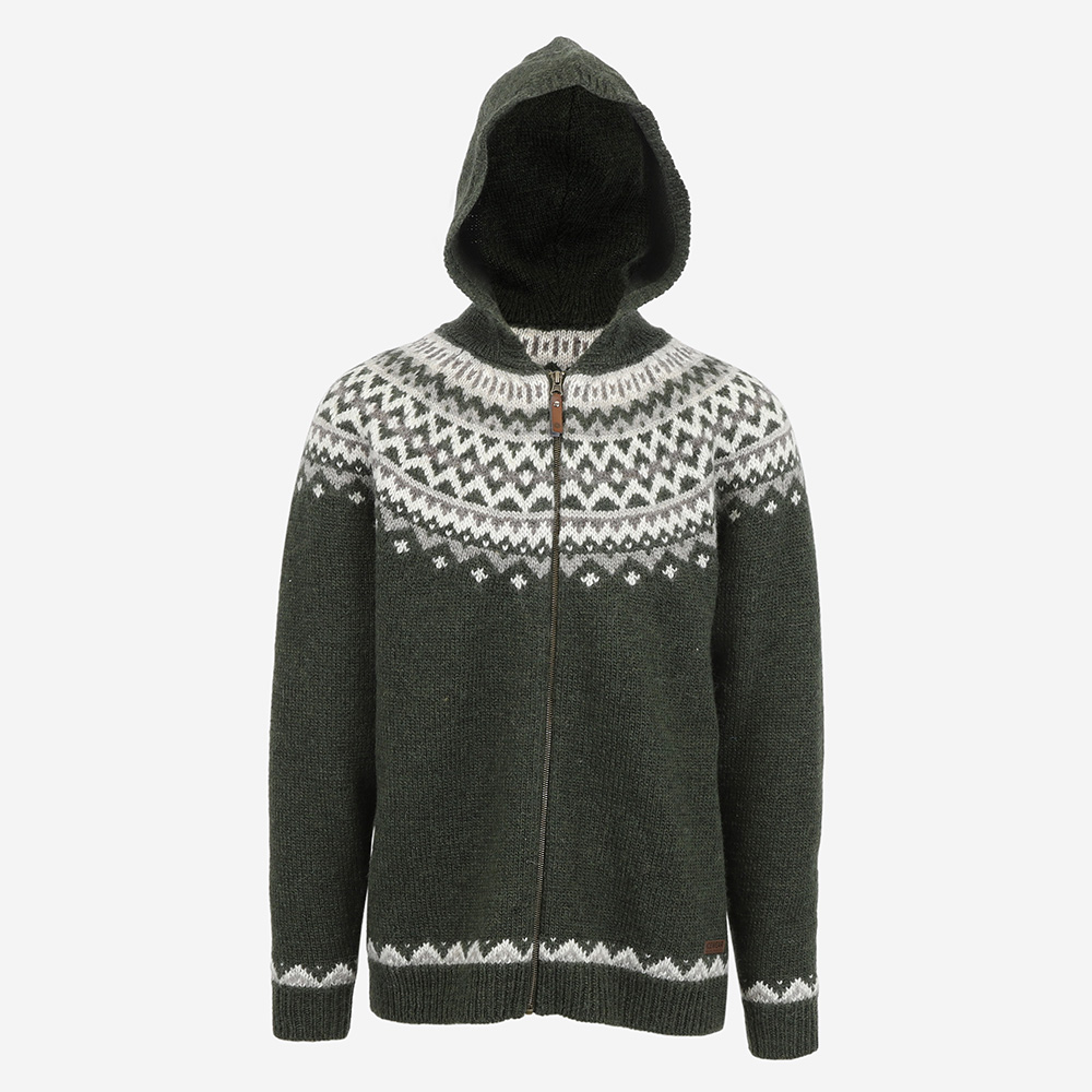 Skjaldbreiður hooded wool sweater