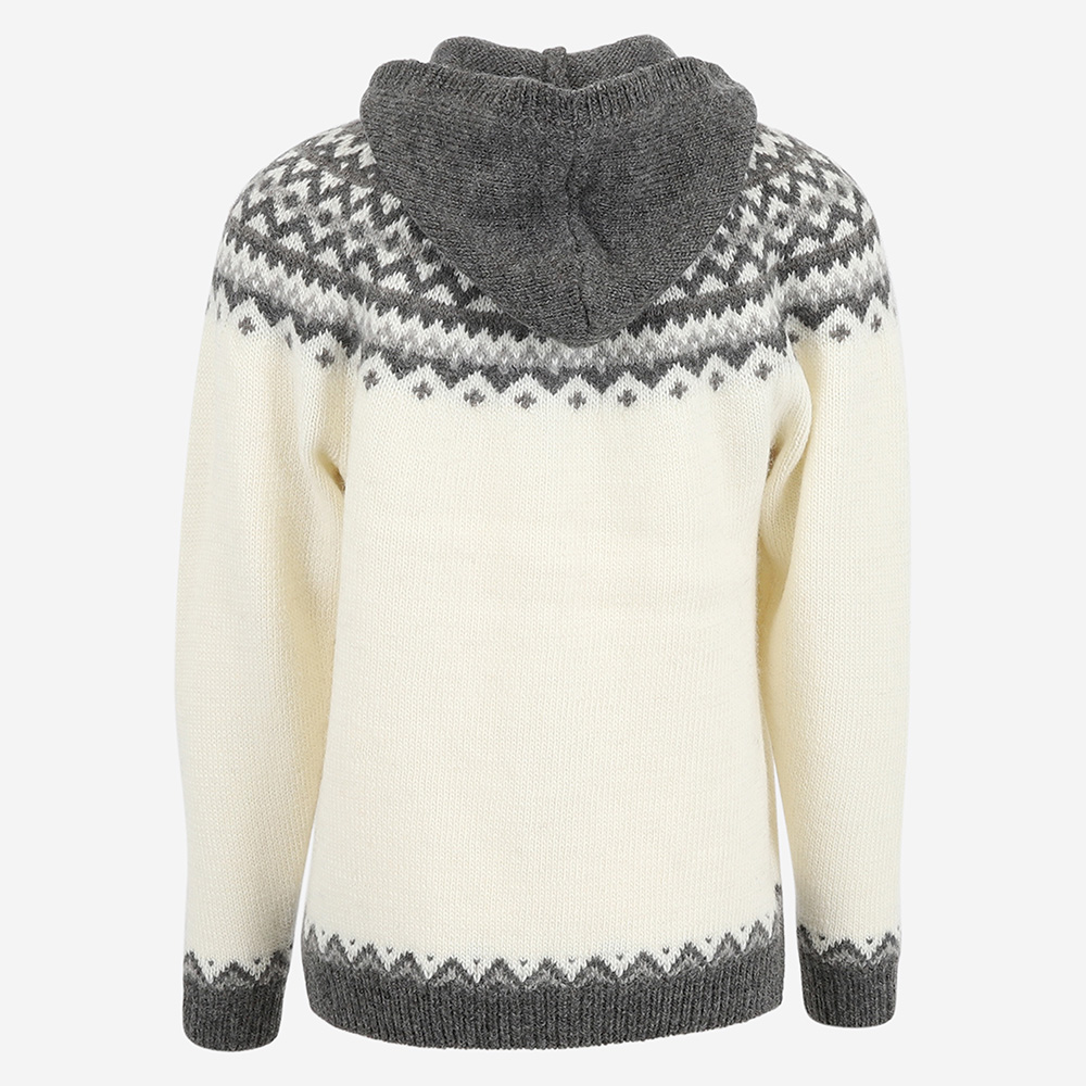 Skjaldbreiður hooded wool sweater