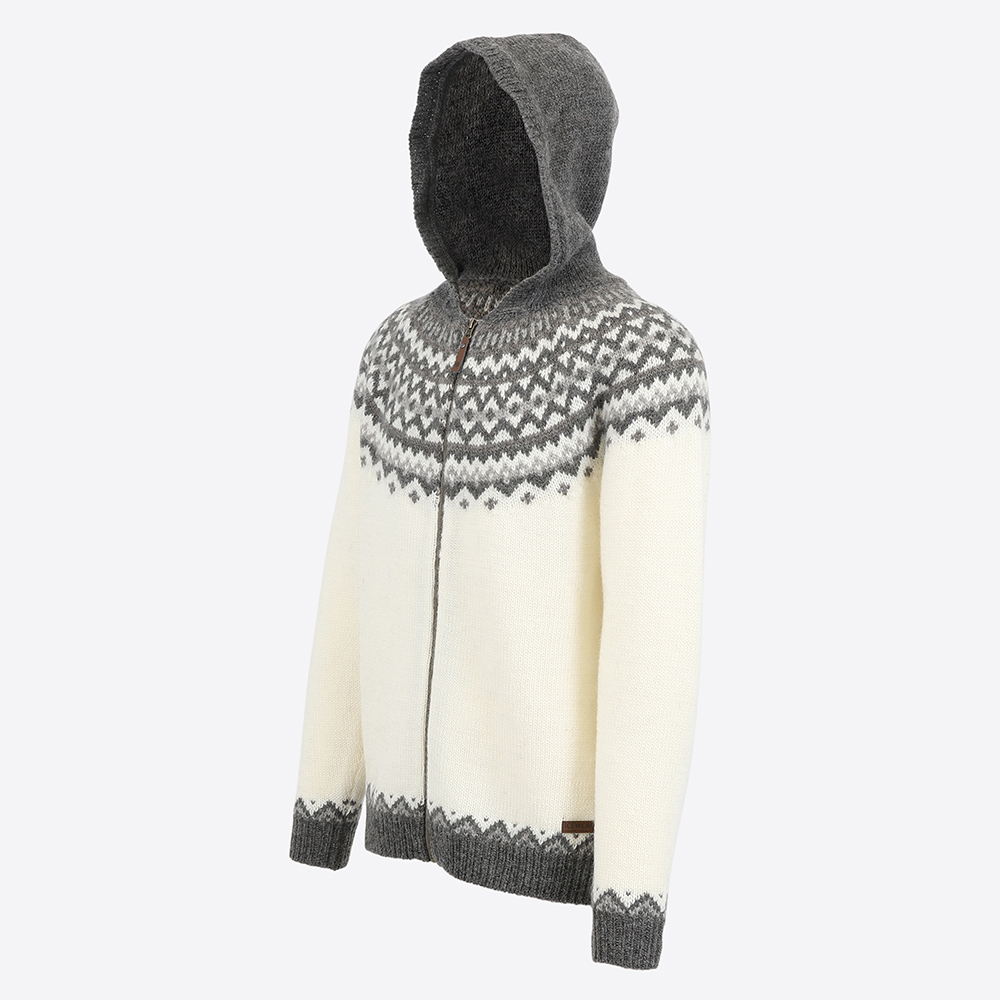 Skjaldbreiður hooded wool sweater