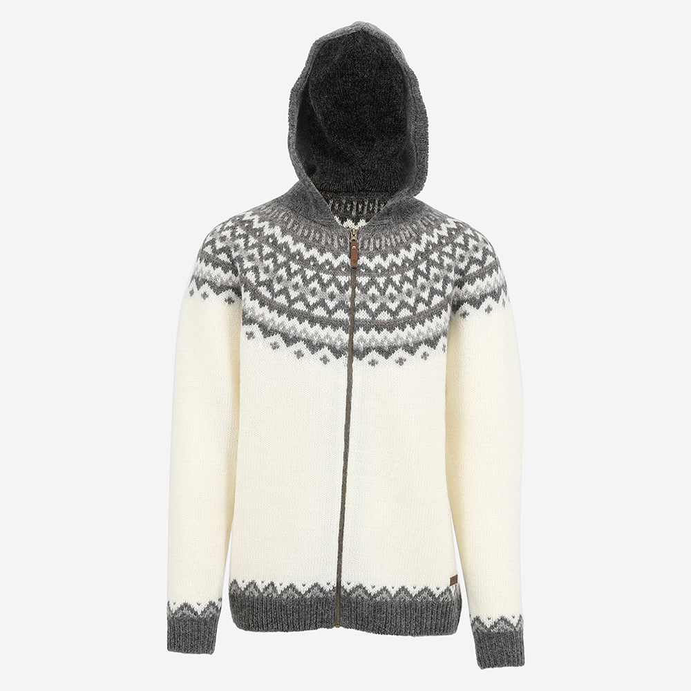Skjaldbreiður hooded wool sweater