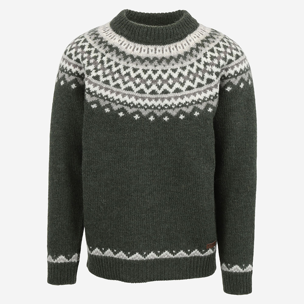 Skjaldbreiður Icelandic pattern wool sweater