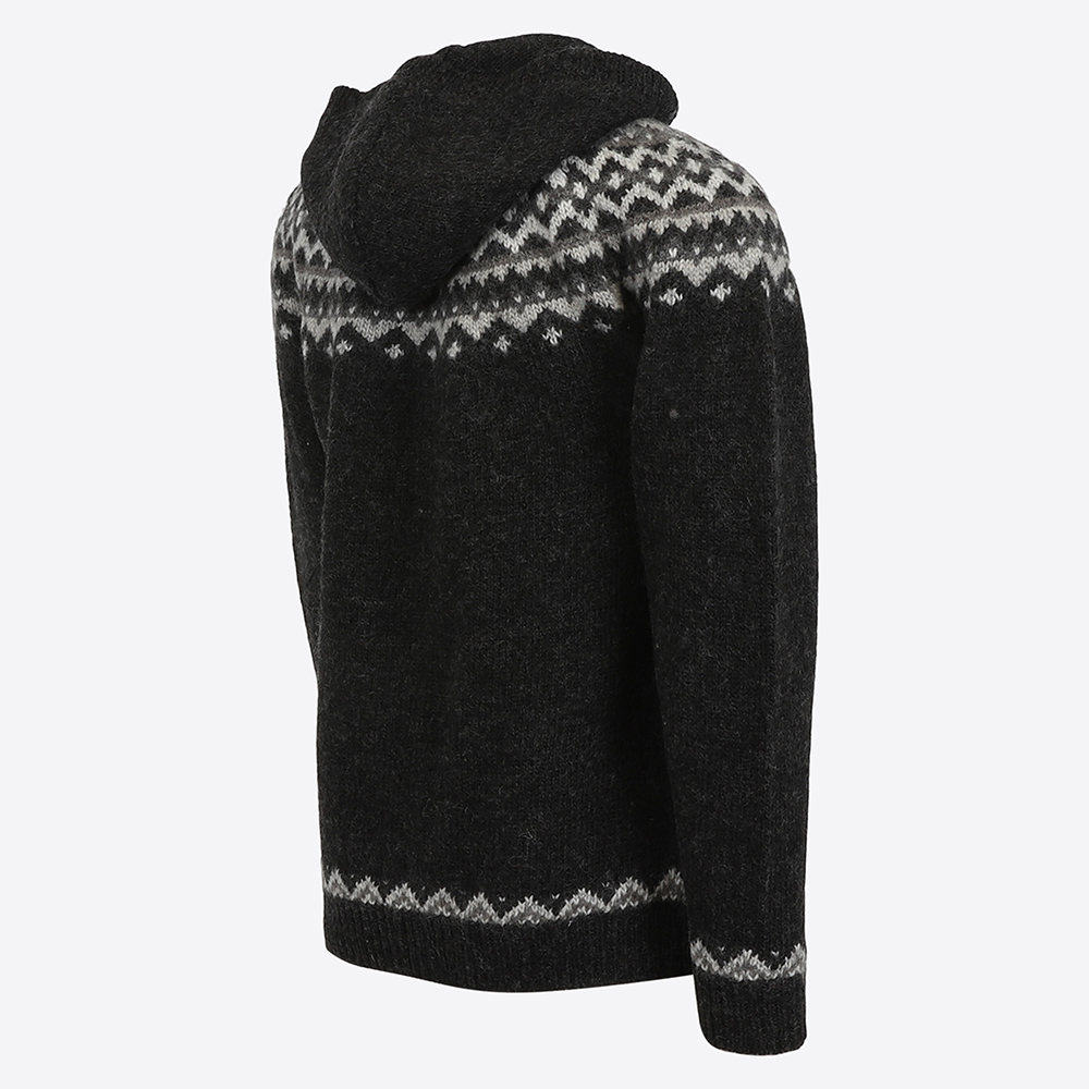 Skjaldbreiður hooded wool sweater