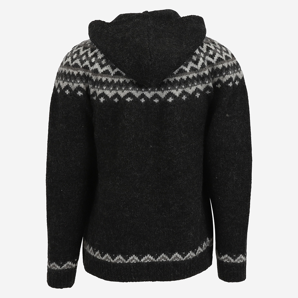 Skjaldbreiður hooded wool sweater