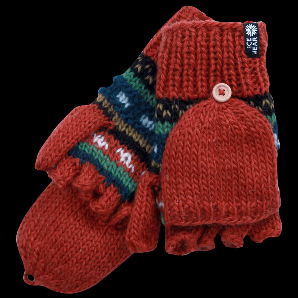 MAGNEY Hand knitted fingerless wool gloves