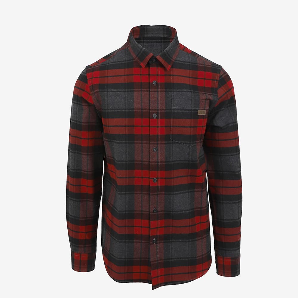 RUMUR hneppt flannel skyrta