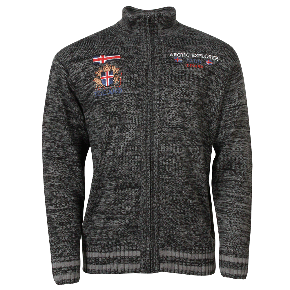 Thor zipped sweater with embroidered flag