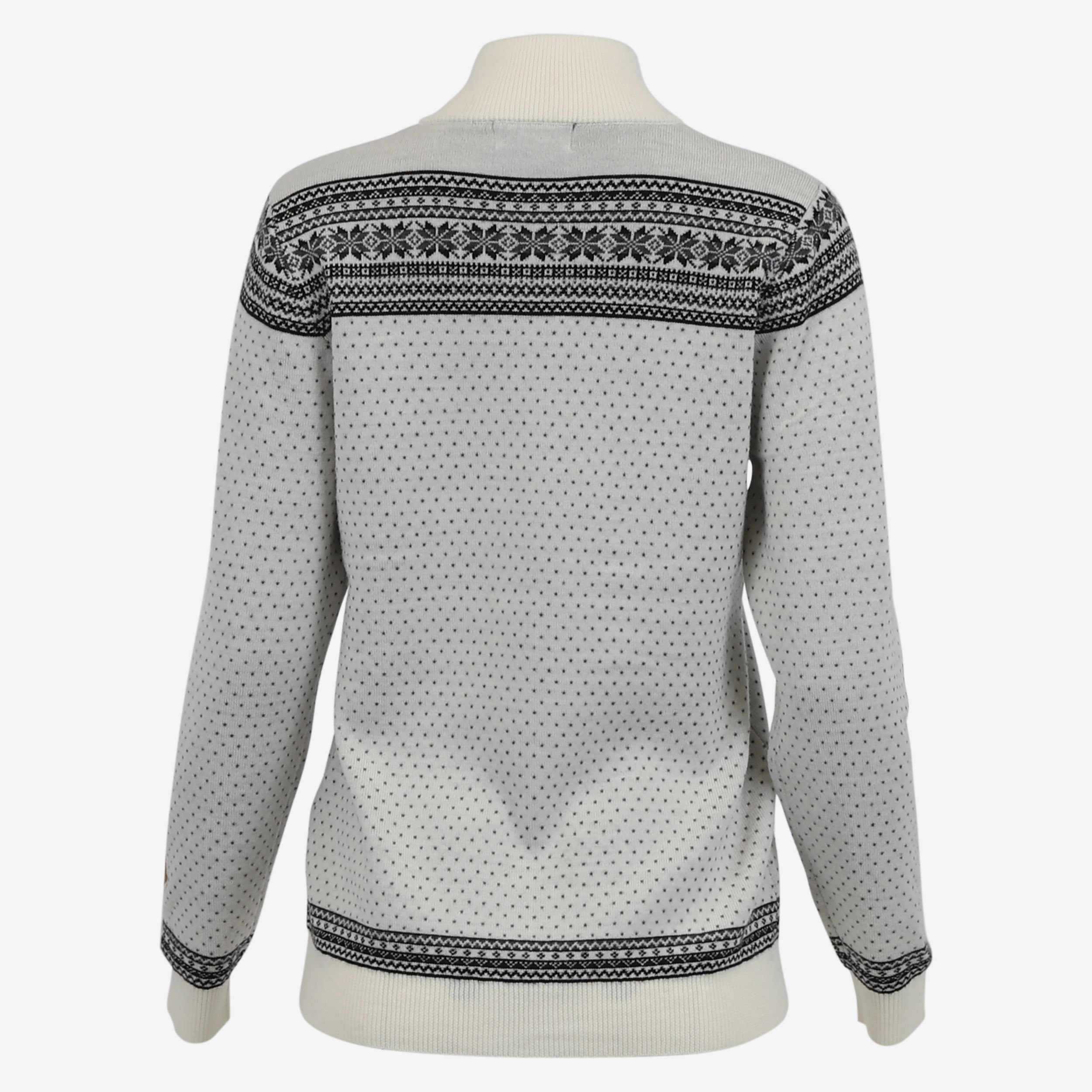 Heimaey zipped Nordic wool sweater