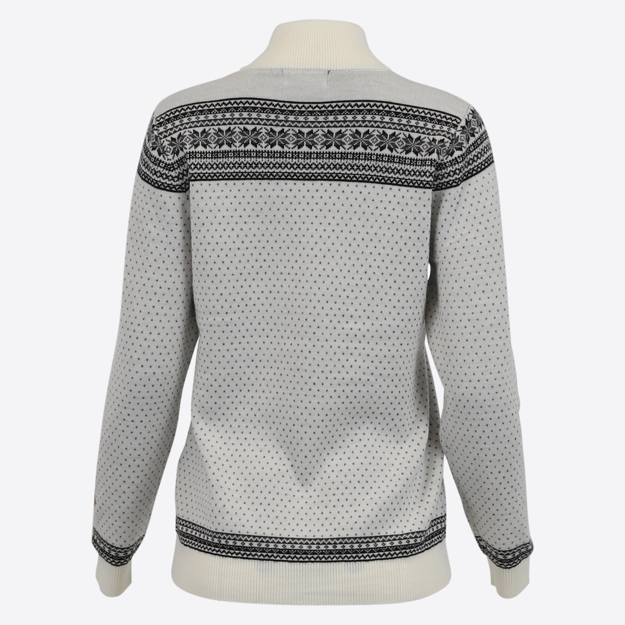 Heimaey zipped Nordic wool sweater