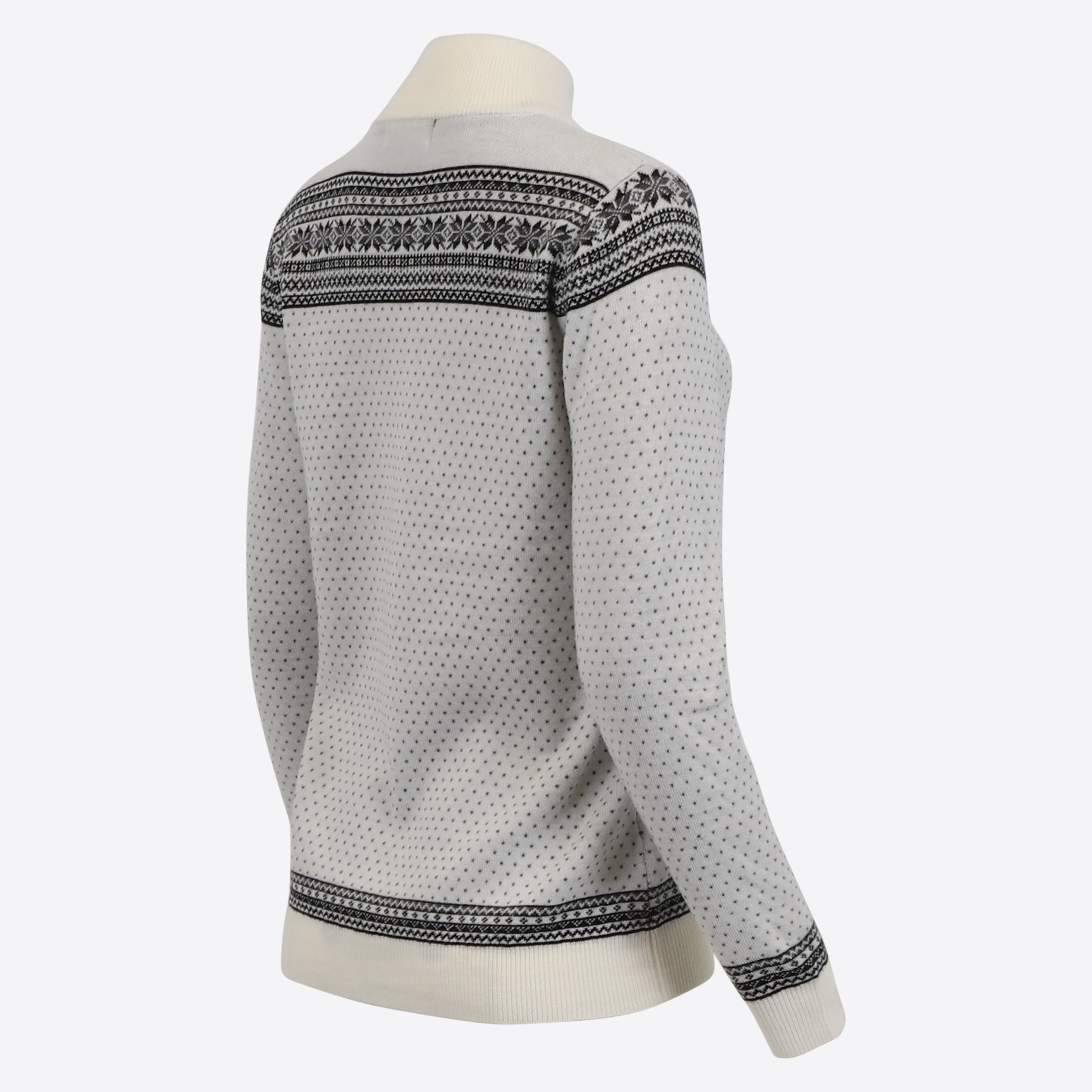 Heimaey zipped Nordic wool sweater