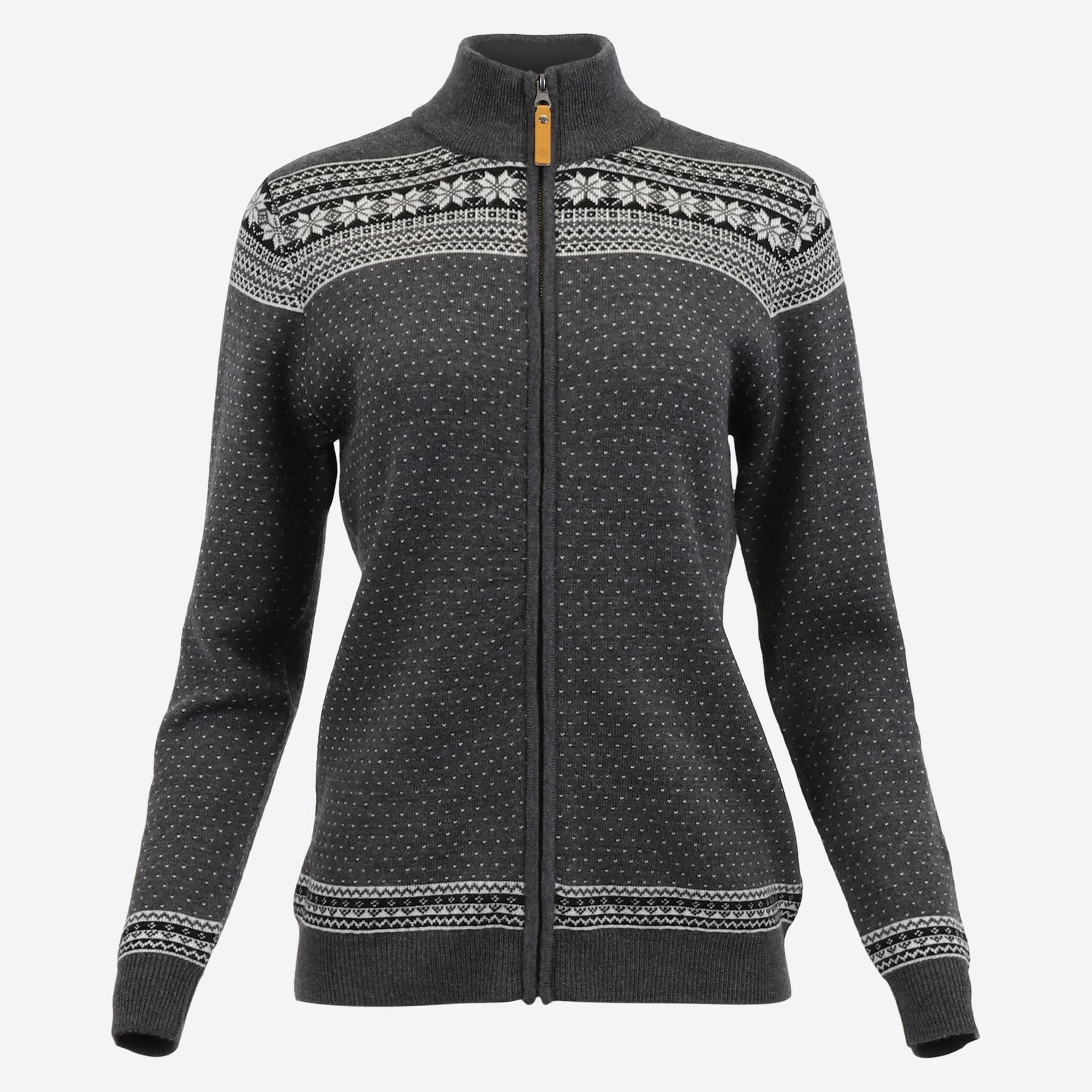 HEIMAEY rennd merino ullarpeysa með norsku mynstri