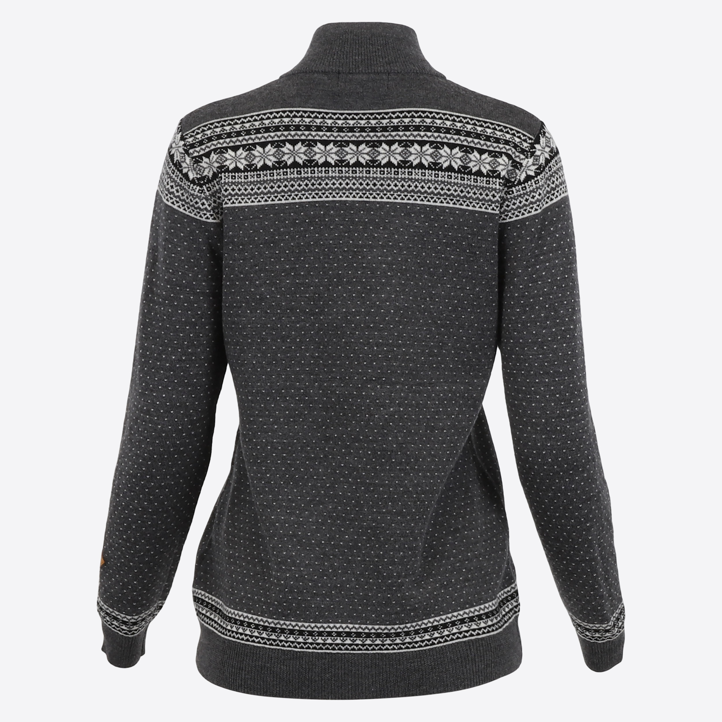 Heimaey zipped Nordic wool sweater
