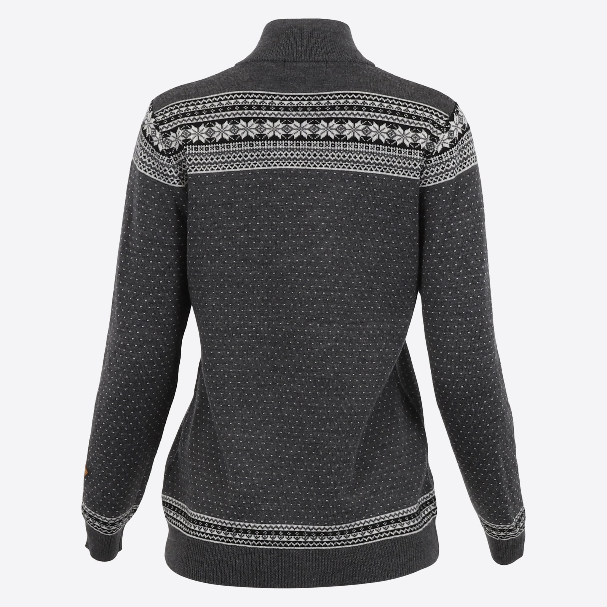 Heimaey zipped Nordic wool sweater