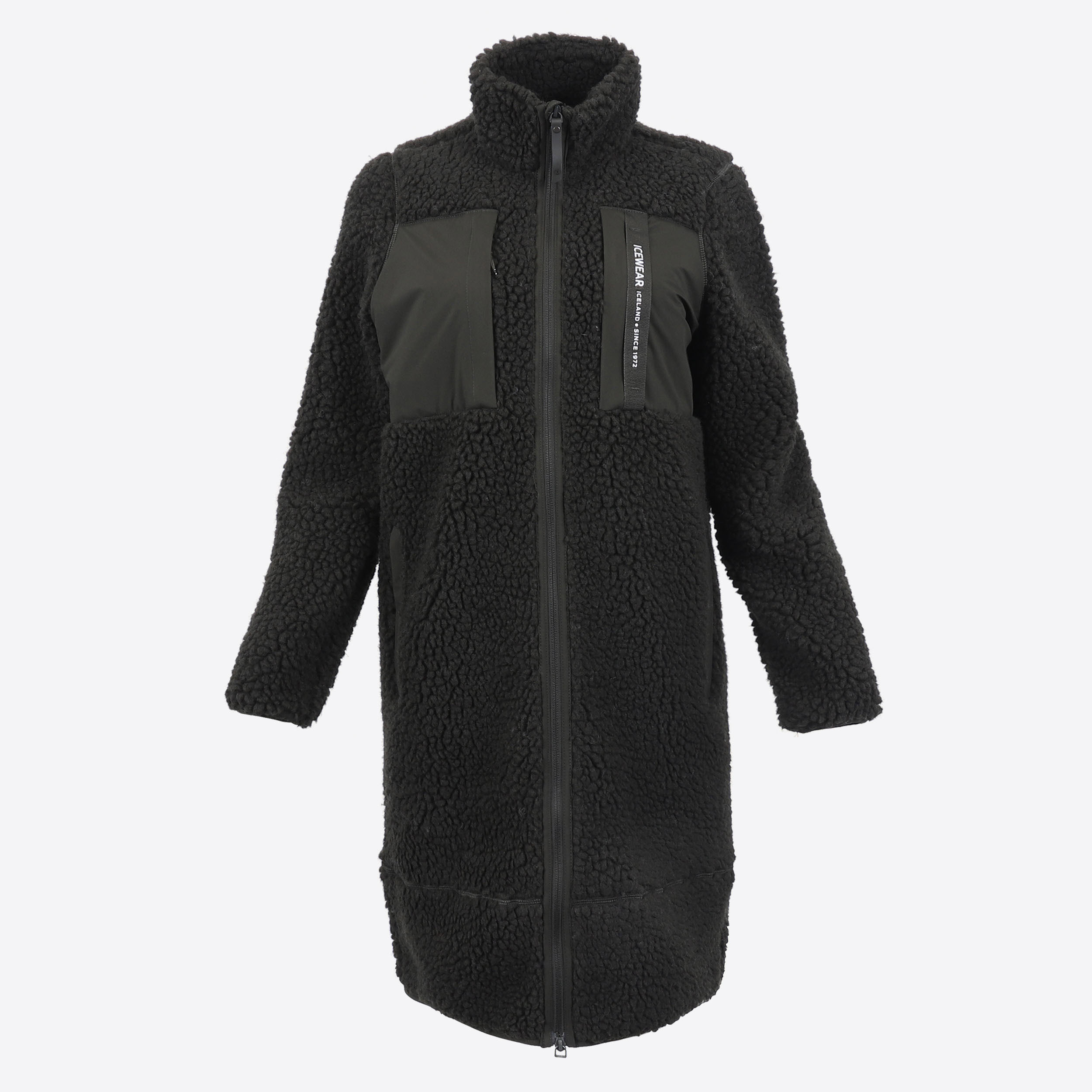 Hergilsey sherpa wool long coat