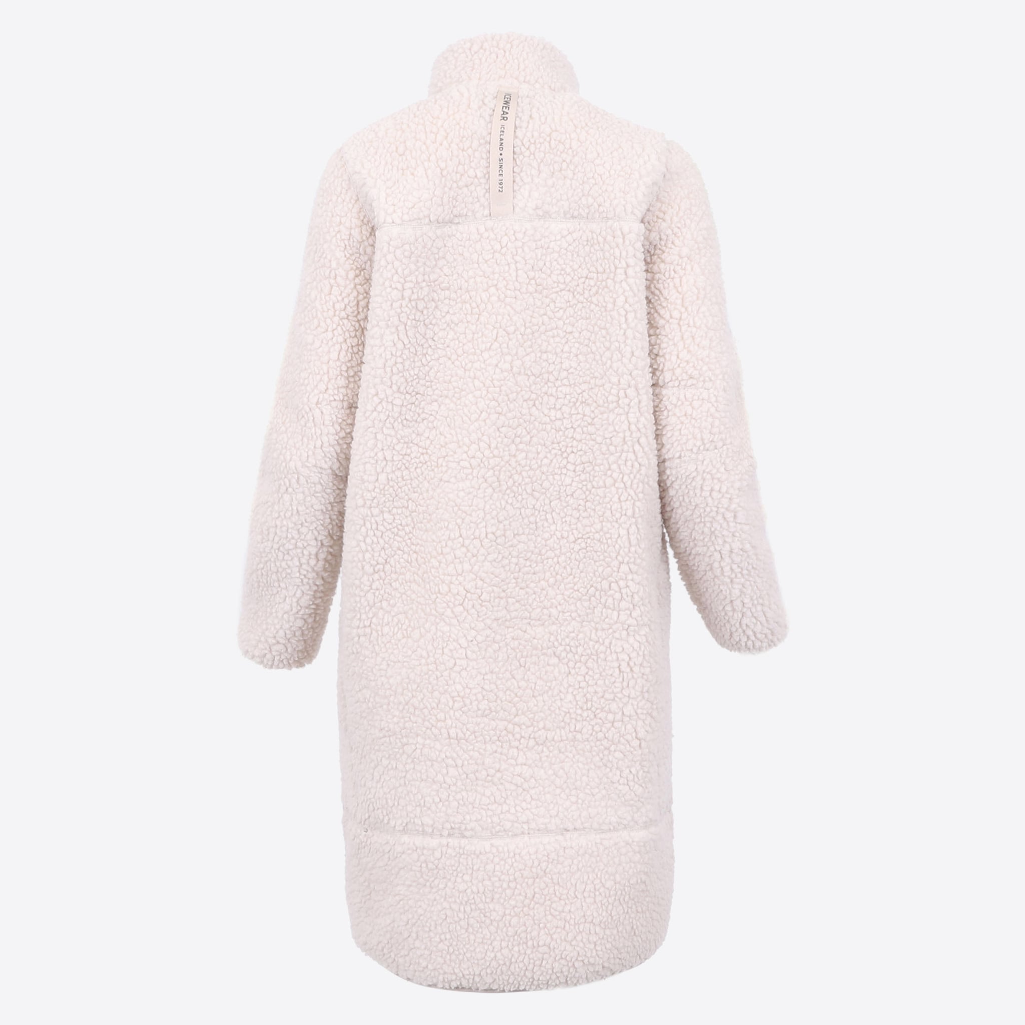 Hergilsey langer Sherpa-Wollfleecemantel