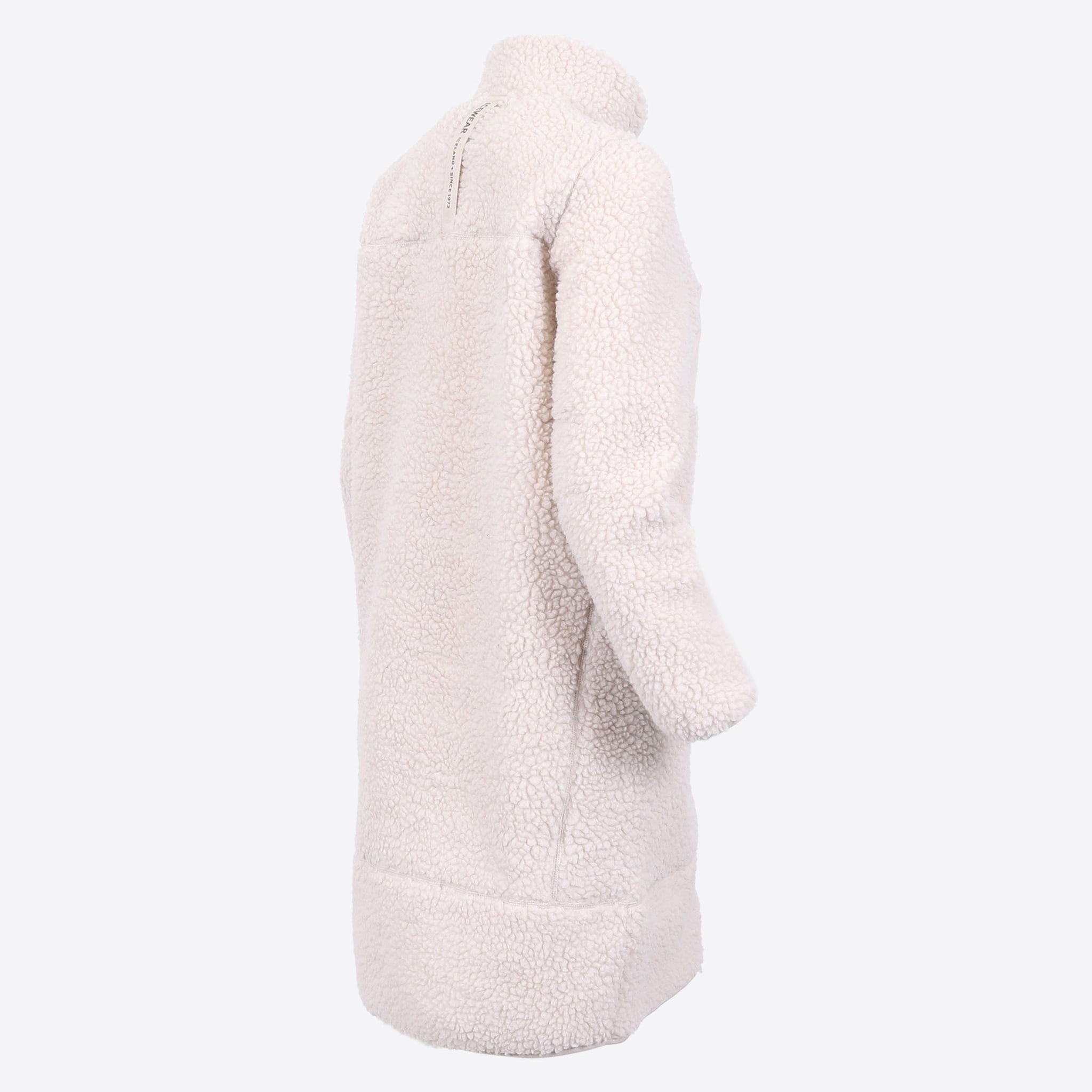 Hergilsey langer Sherpa-Wollfleecemantel