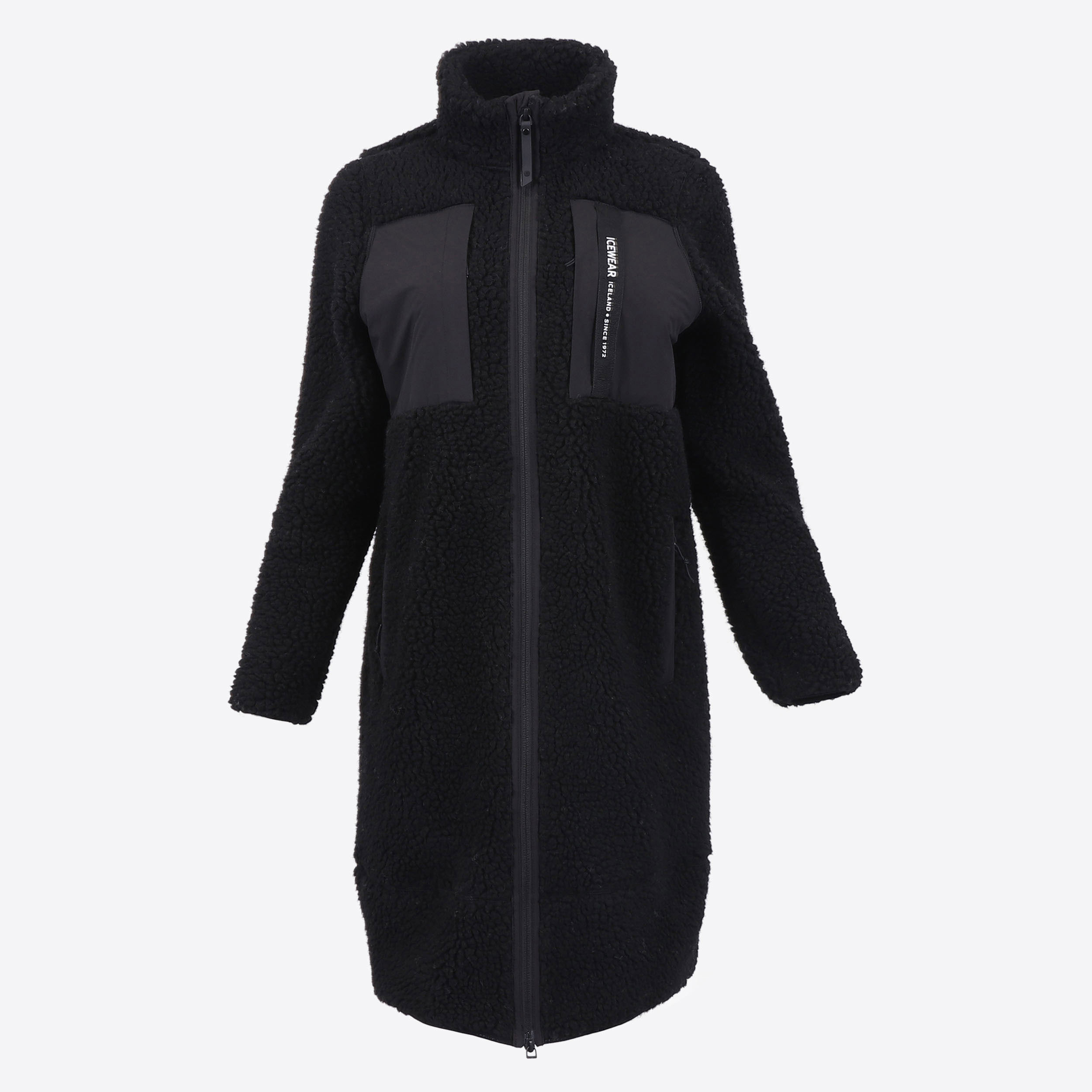 Hergilsey sherpa wool long coat