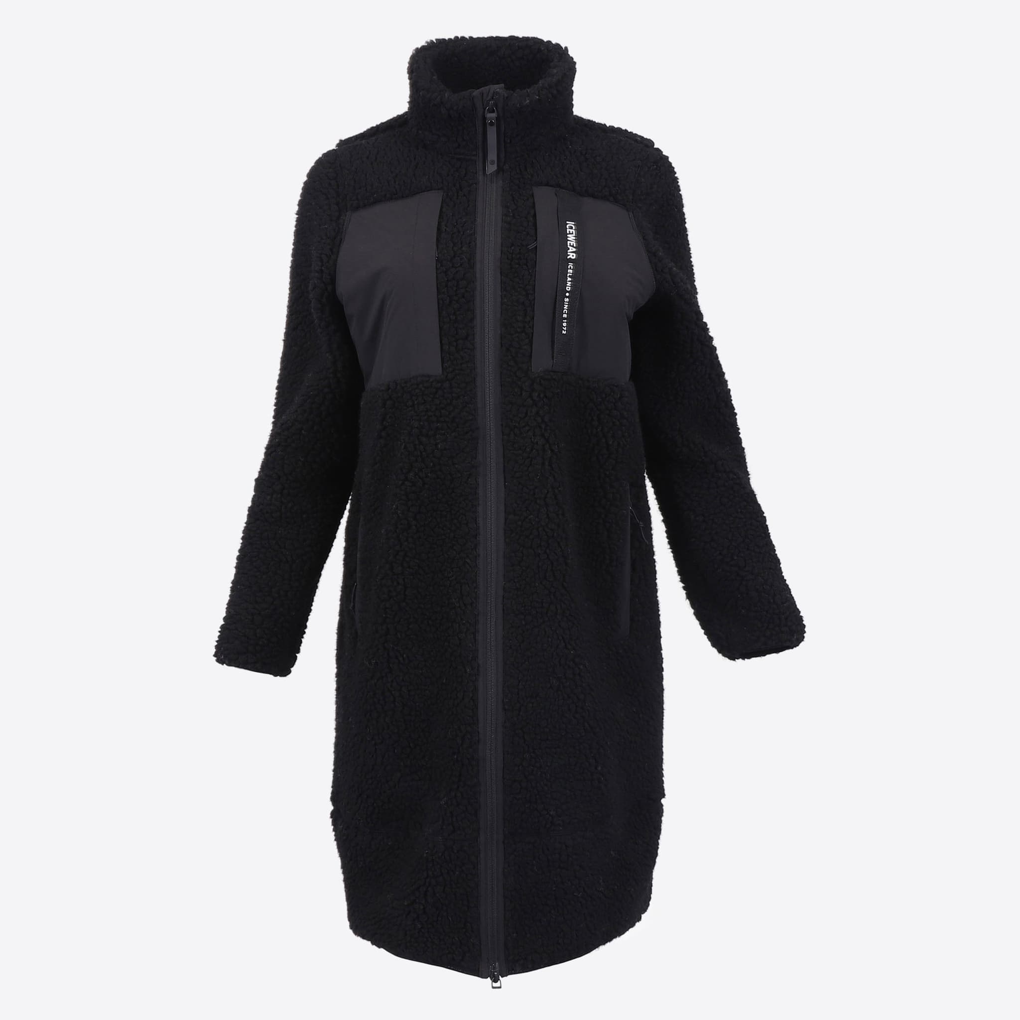 Hergilsey sherpa wool long coat