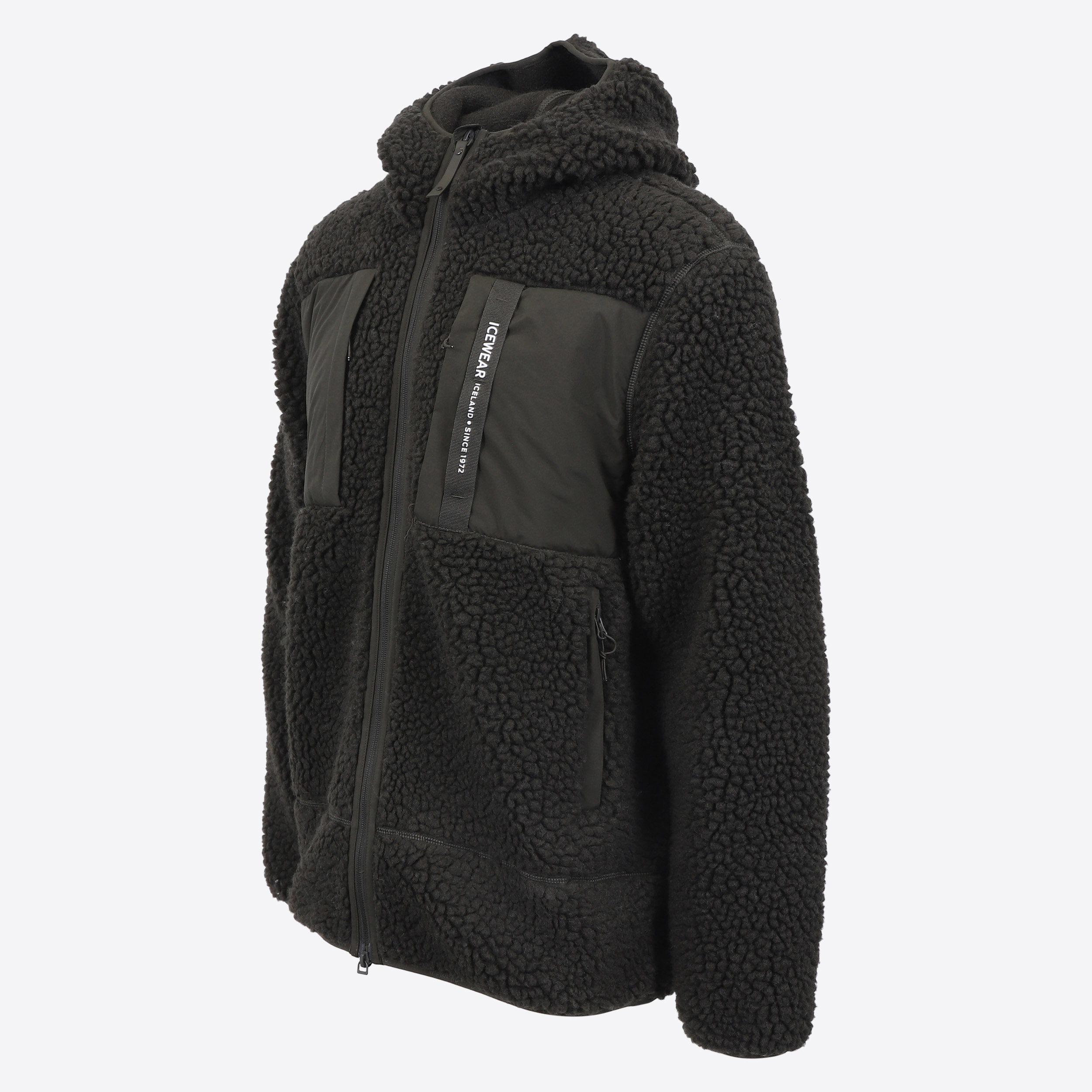 Hergilsey sherpa wool fleece jacket