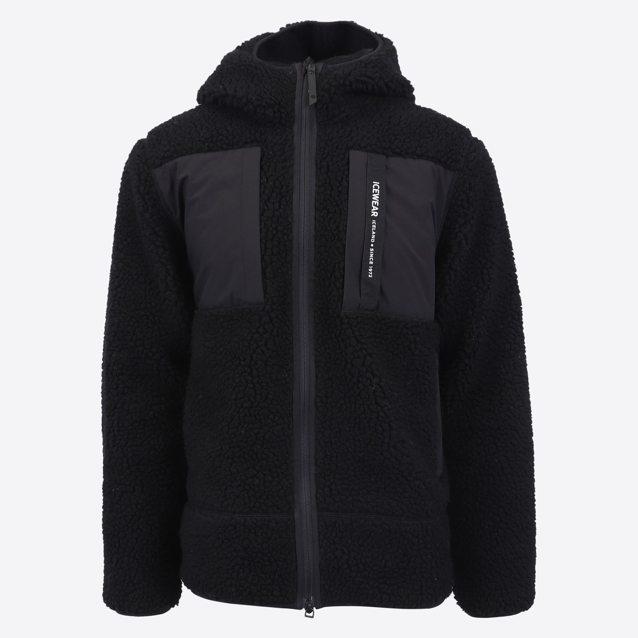 Hergilsey sherpa wool fleece jacket