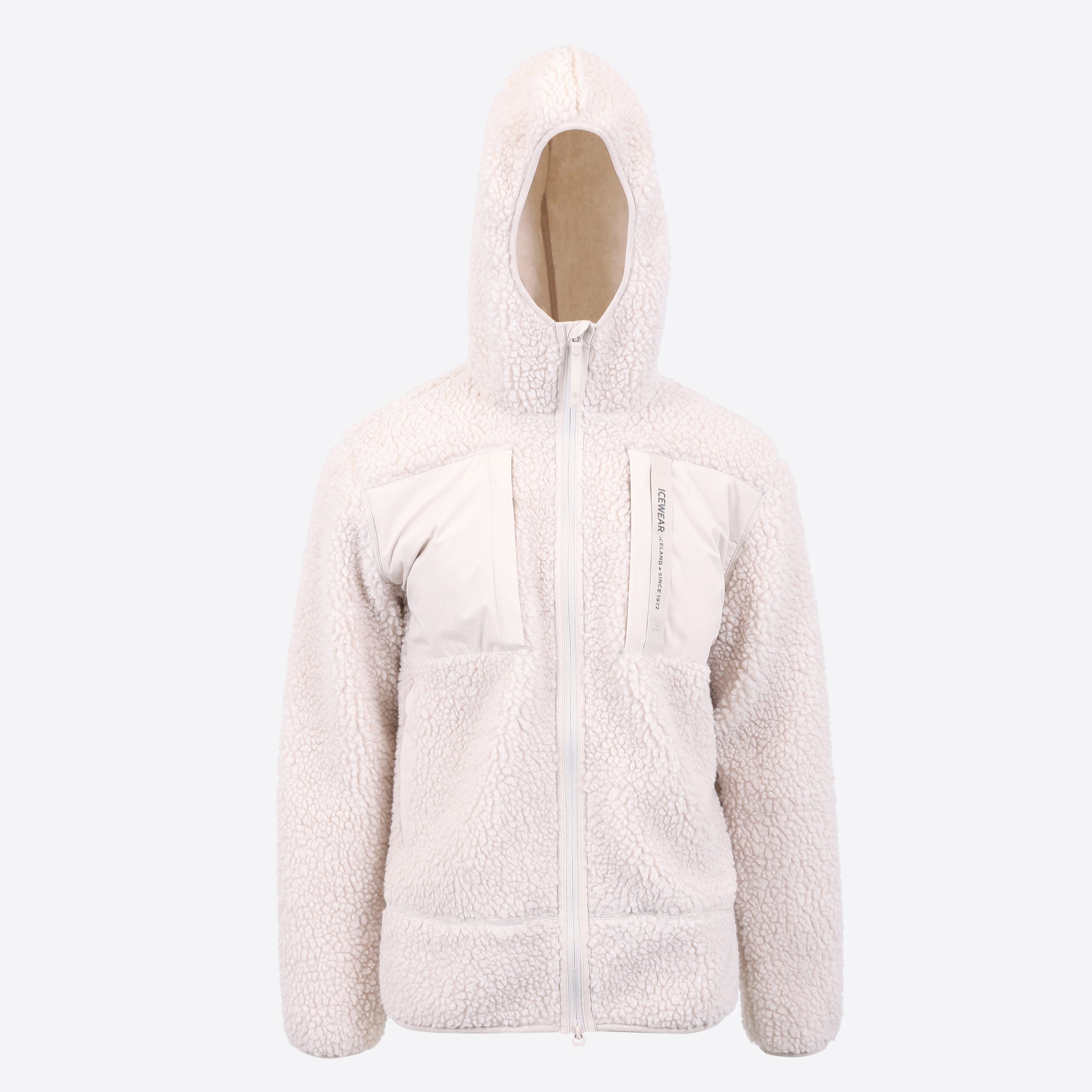 Hergilsey sherpa wool fleece jacket