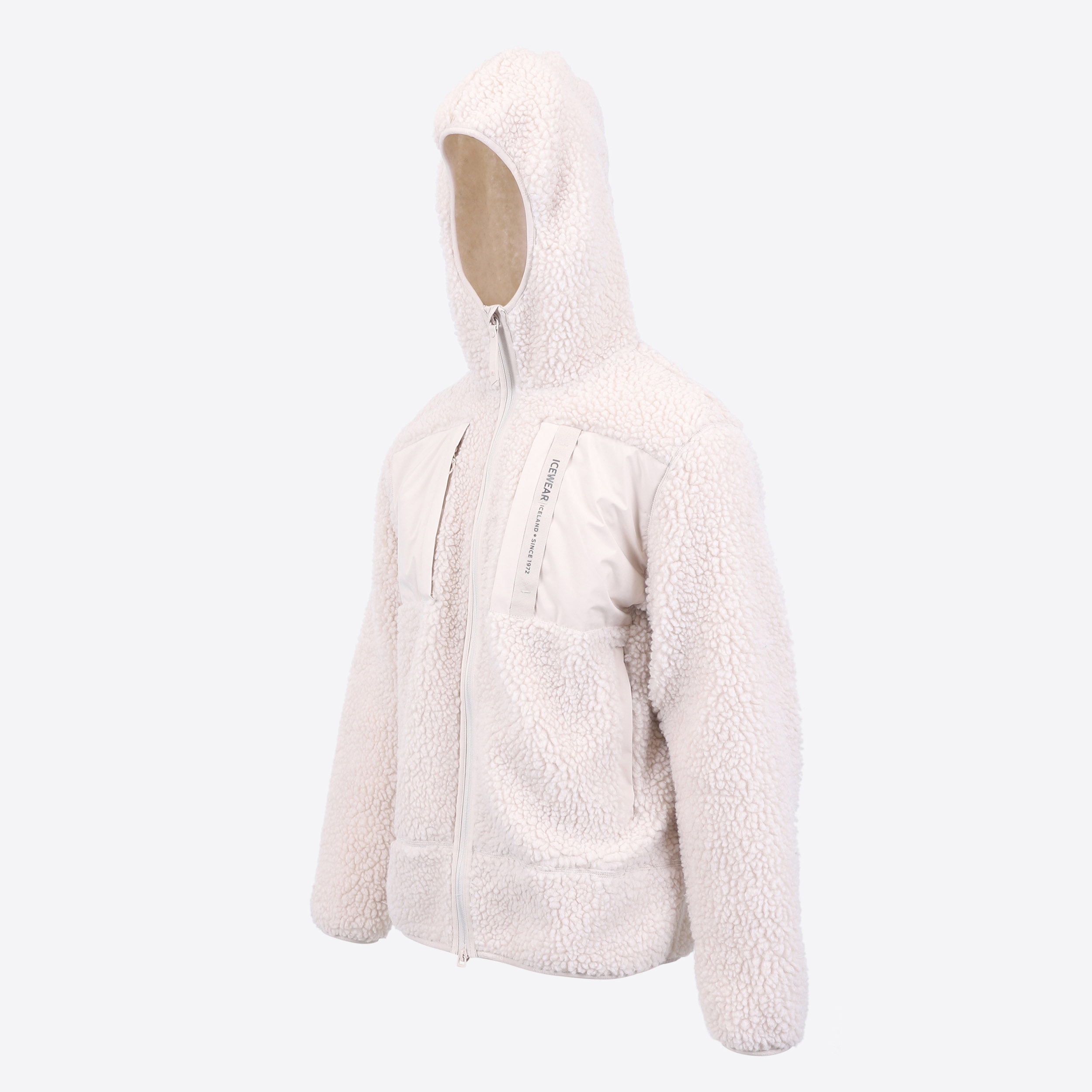 Hergilsey sherpa wool fleece jacket